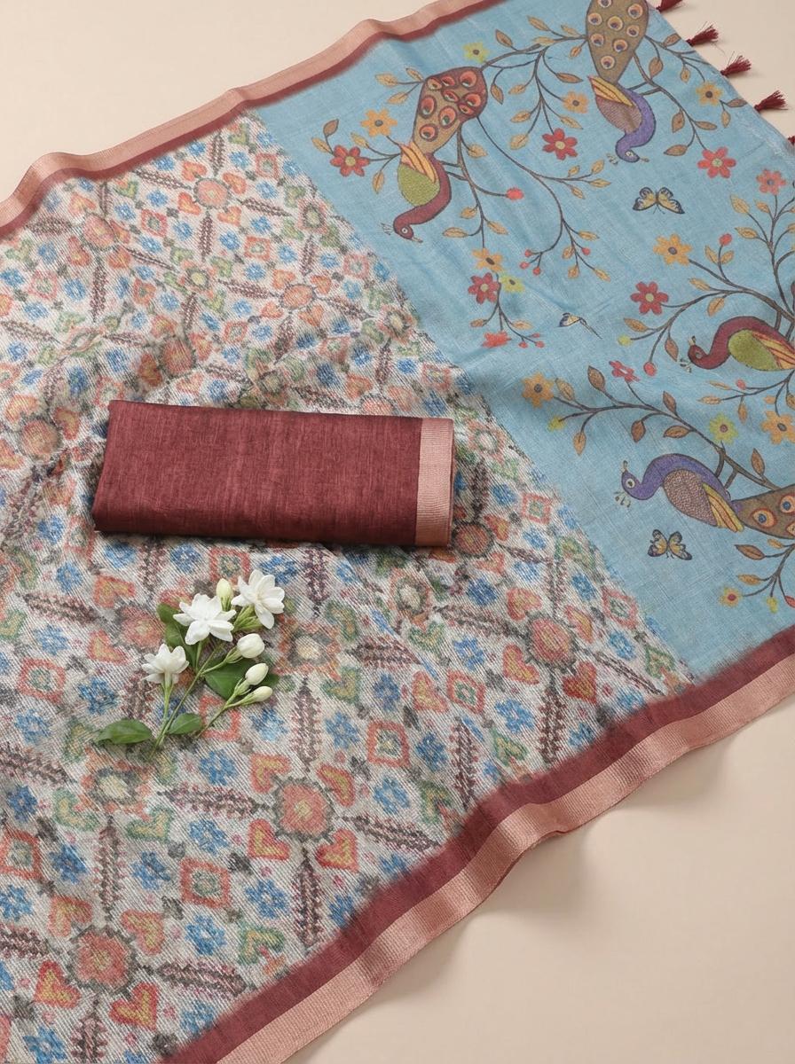 Sneha Peacock Saree