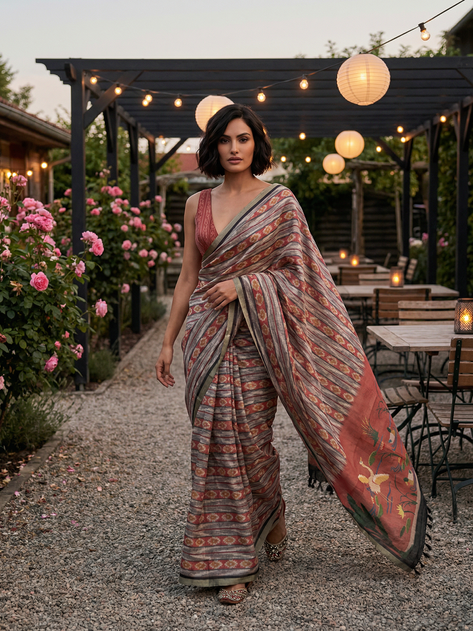 Kaira Red Saree