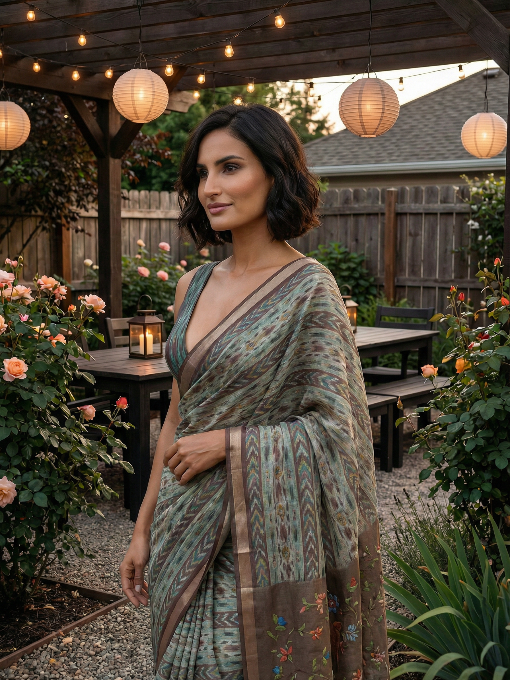 Richa Ikkat Saree