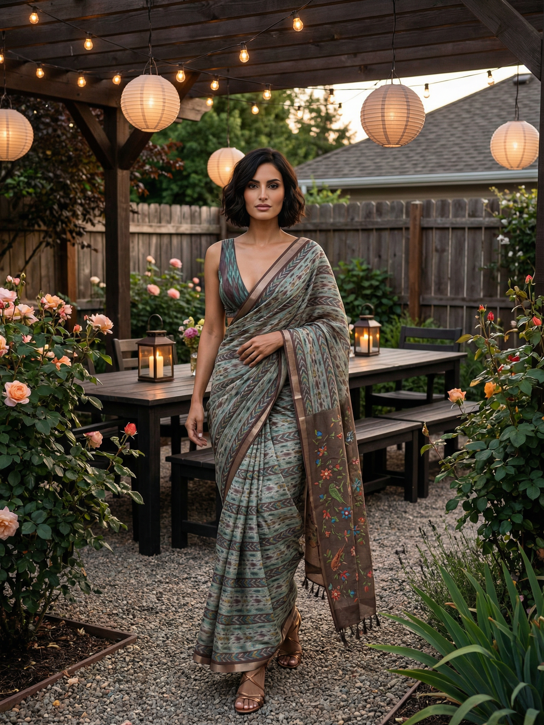 Richa Ikkat Saree
