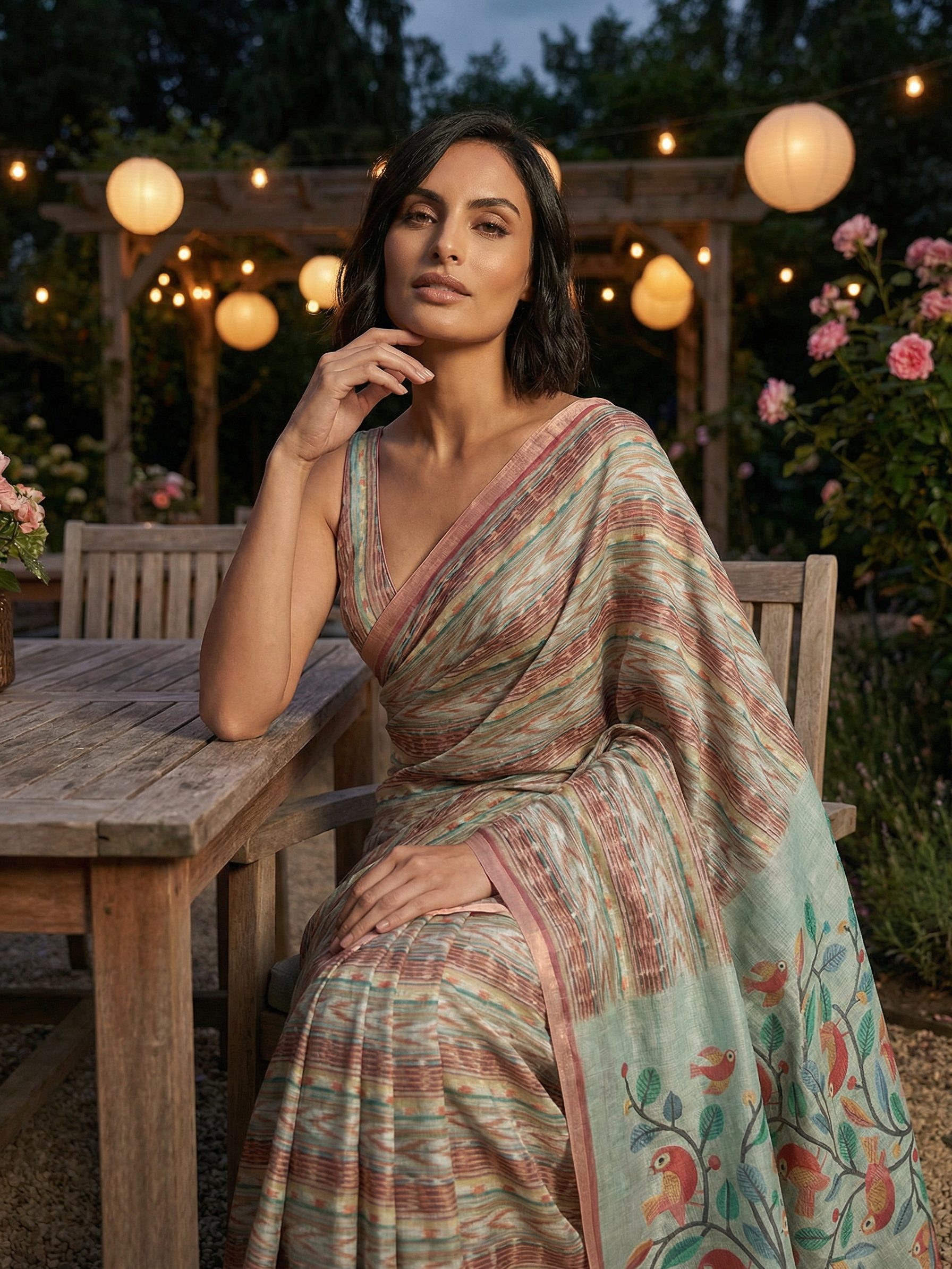 Shubha Ikkat Saree