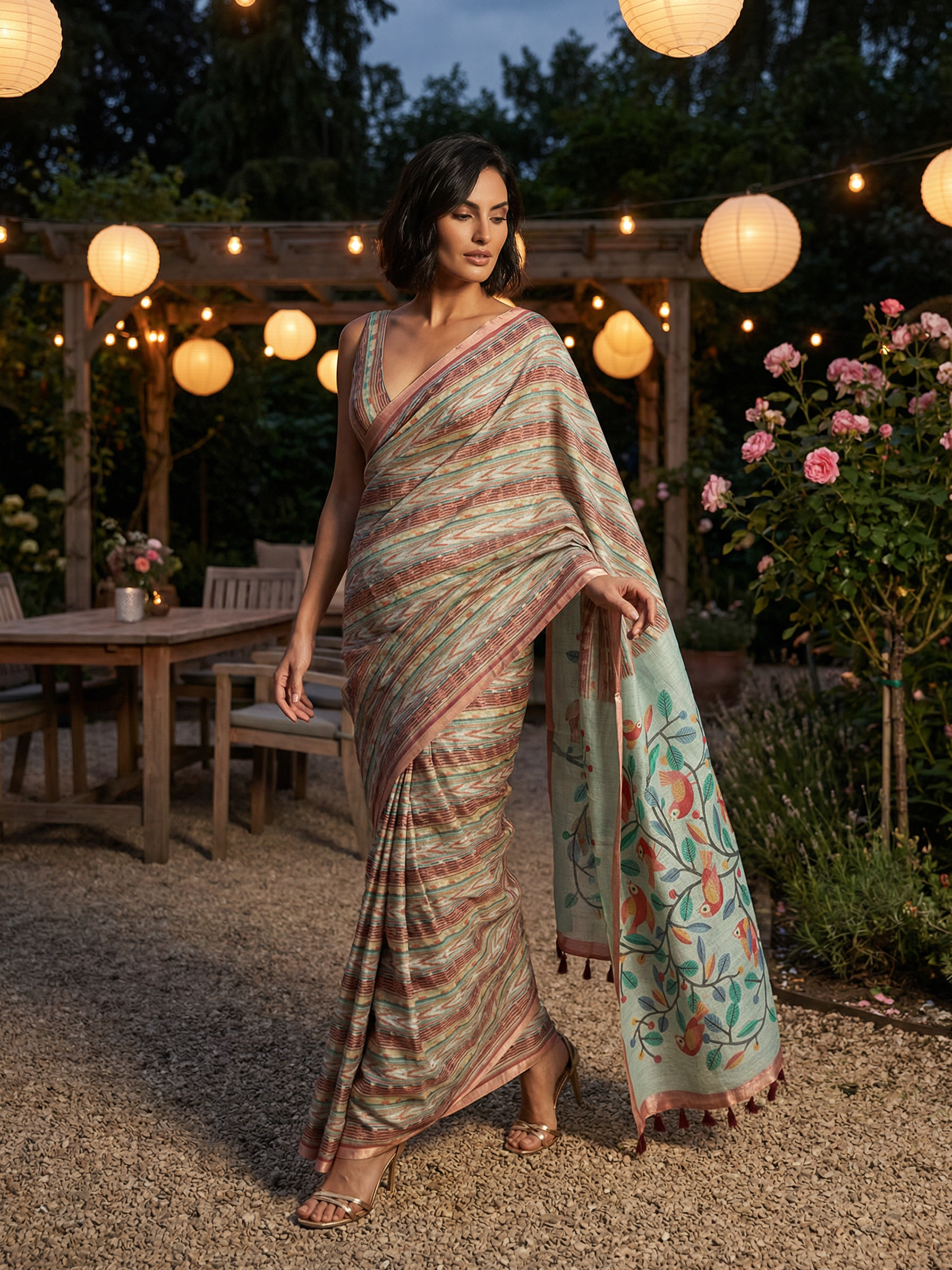 Shubha Ikkat Saree