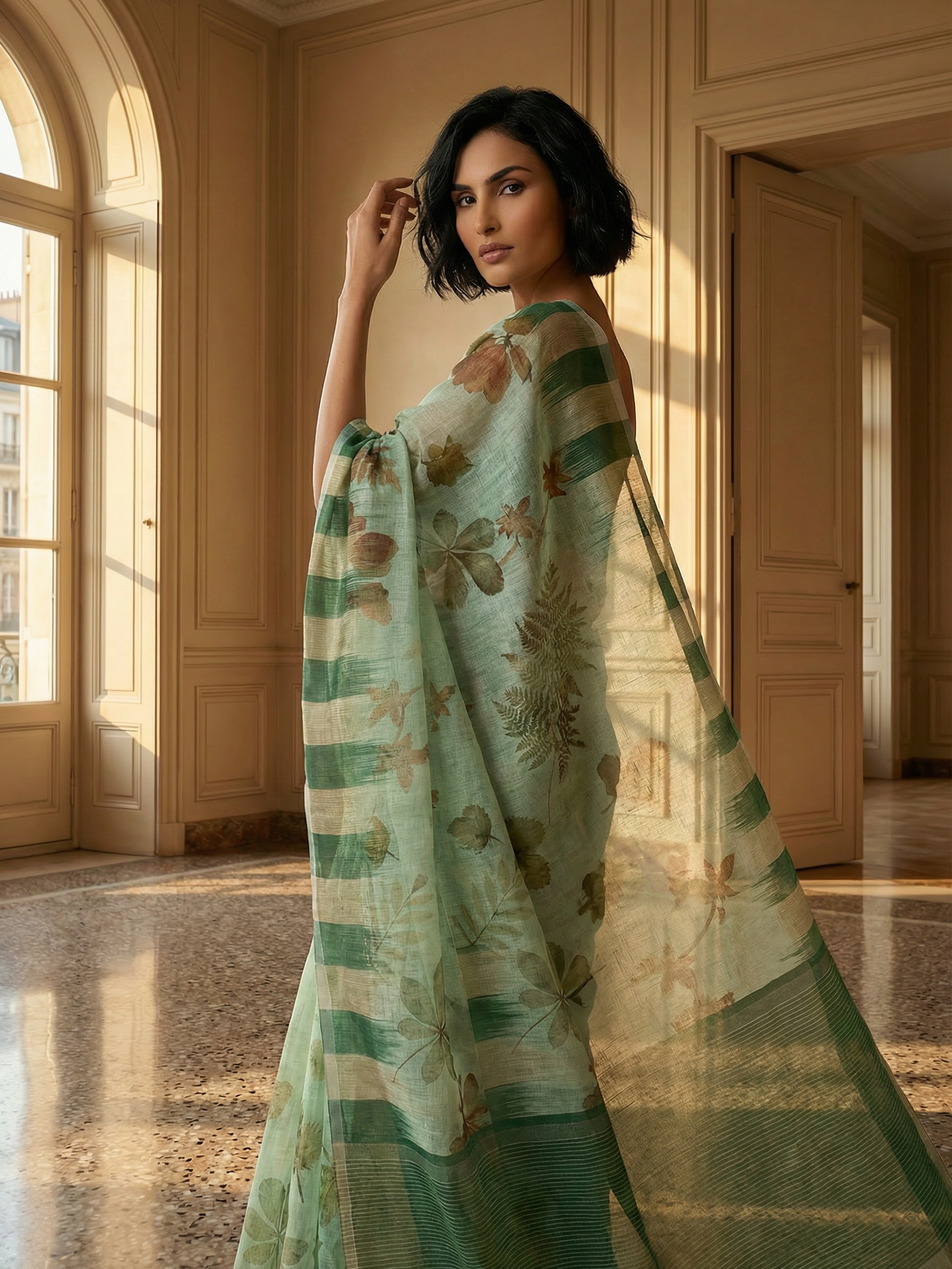 Misha Green Saree