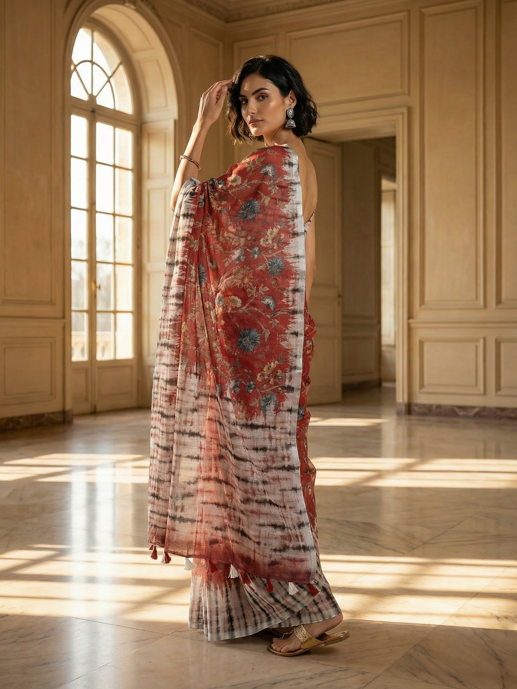 Harvi Red Saree