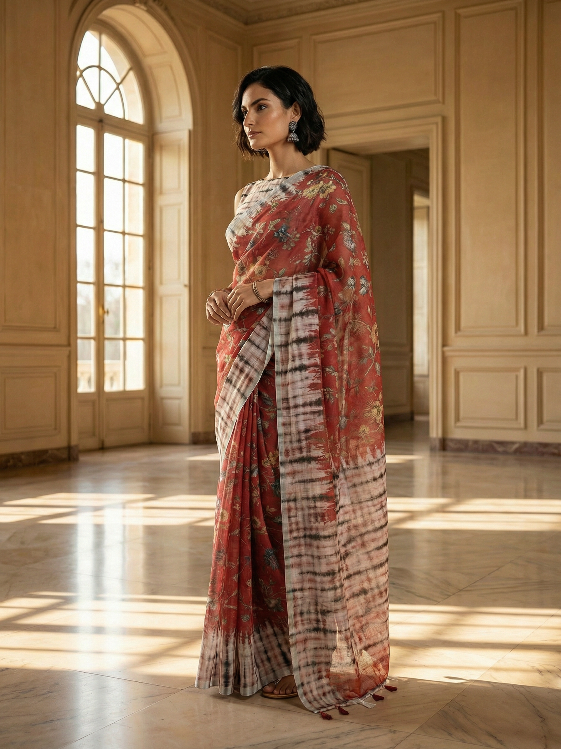 Harvi Red Saree
