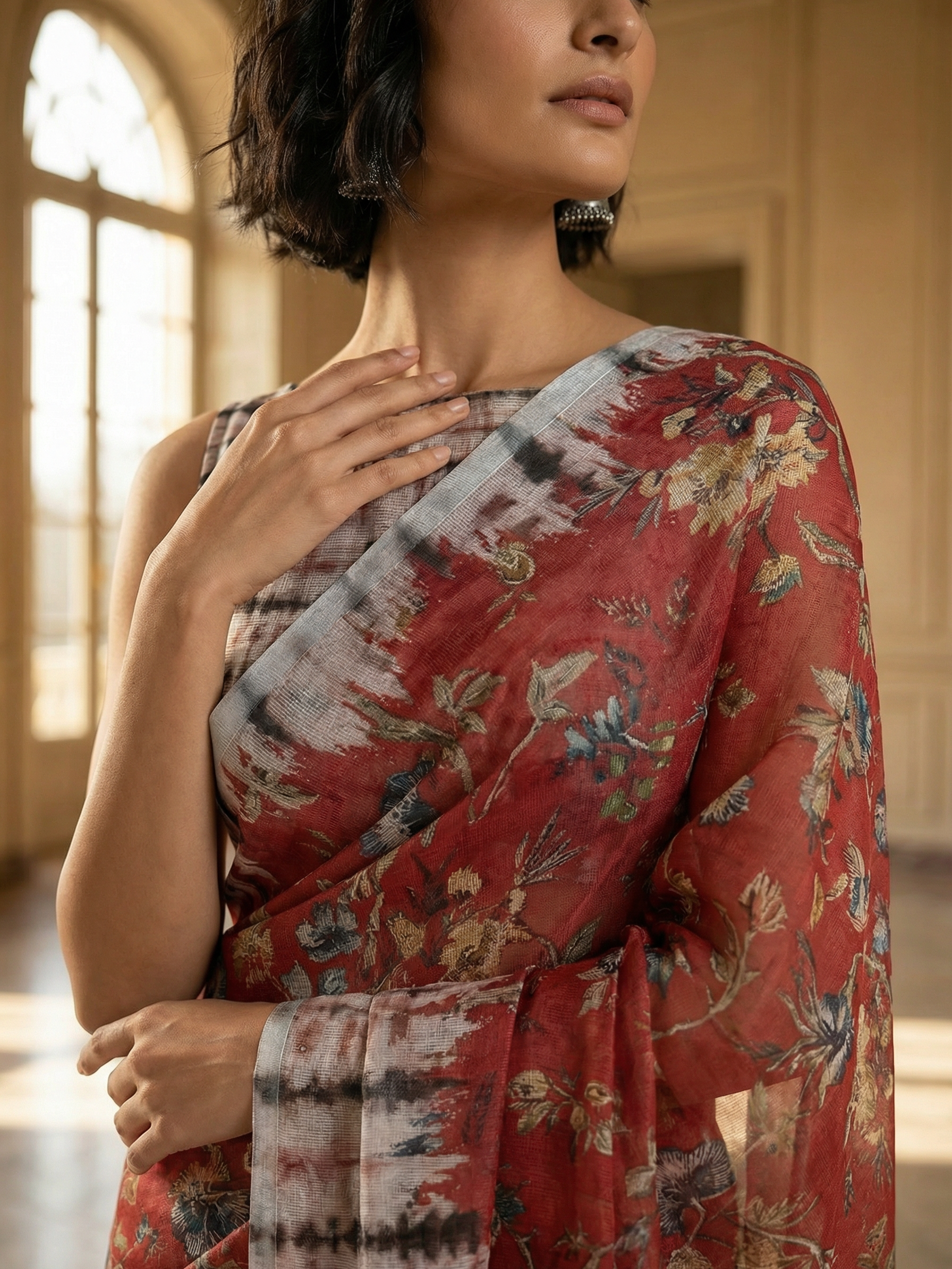 Harvi Red Saree
