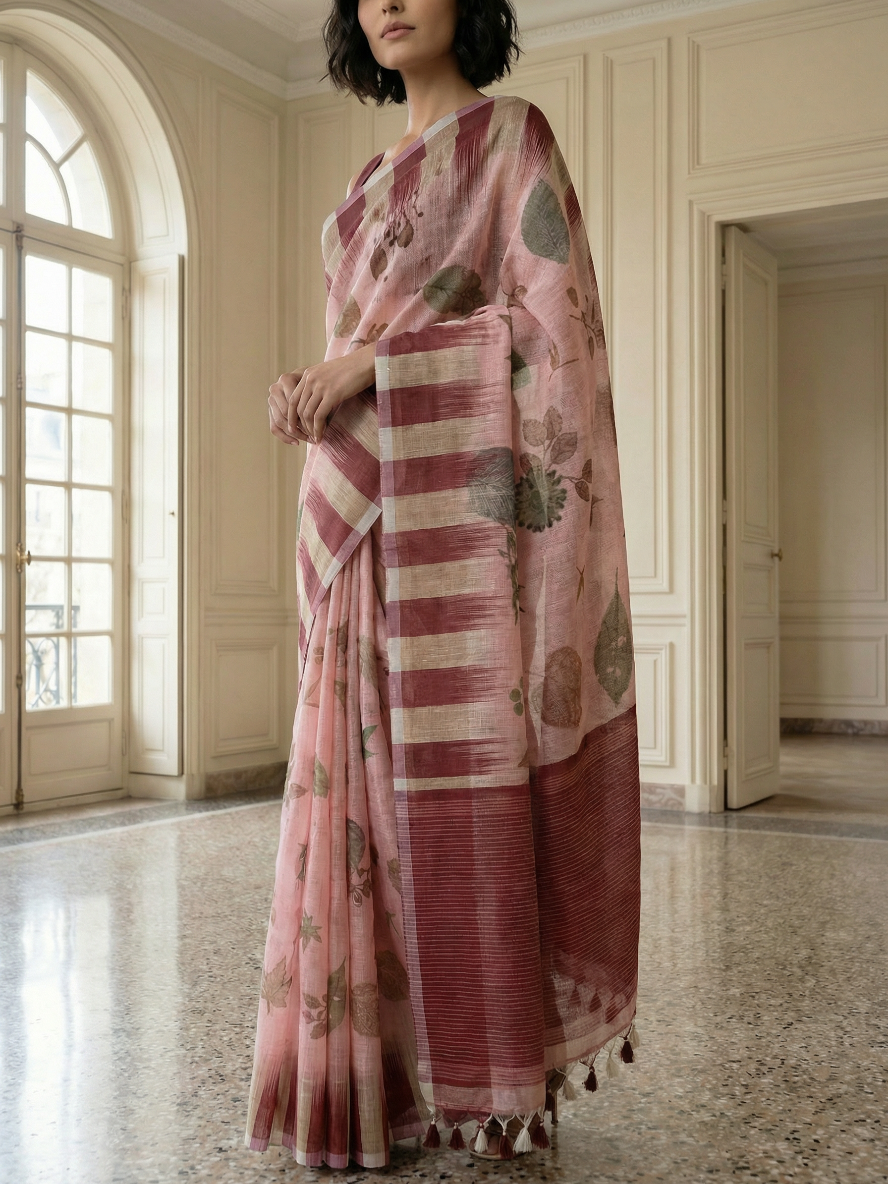 Agastya Linen Saree