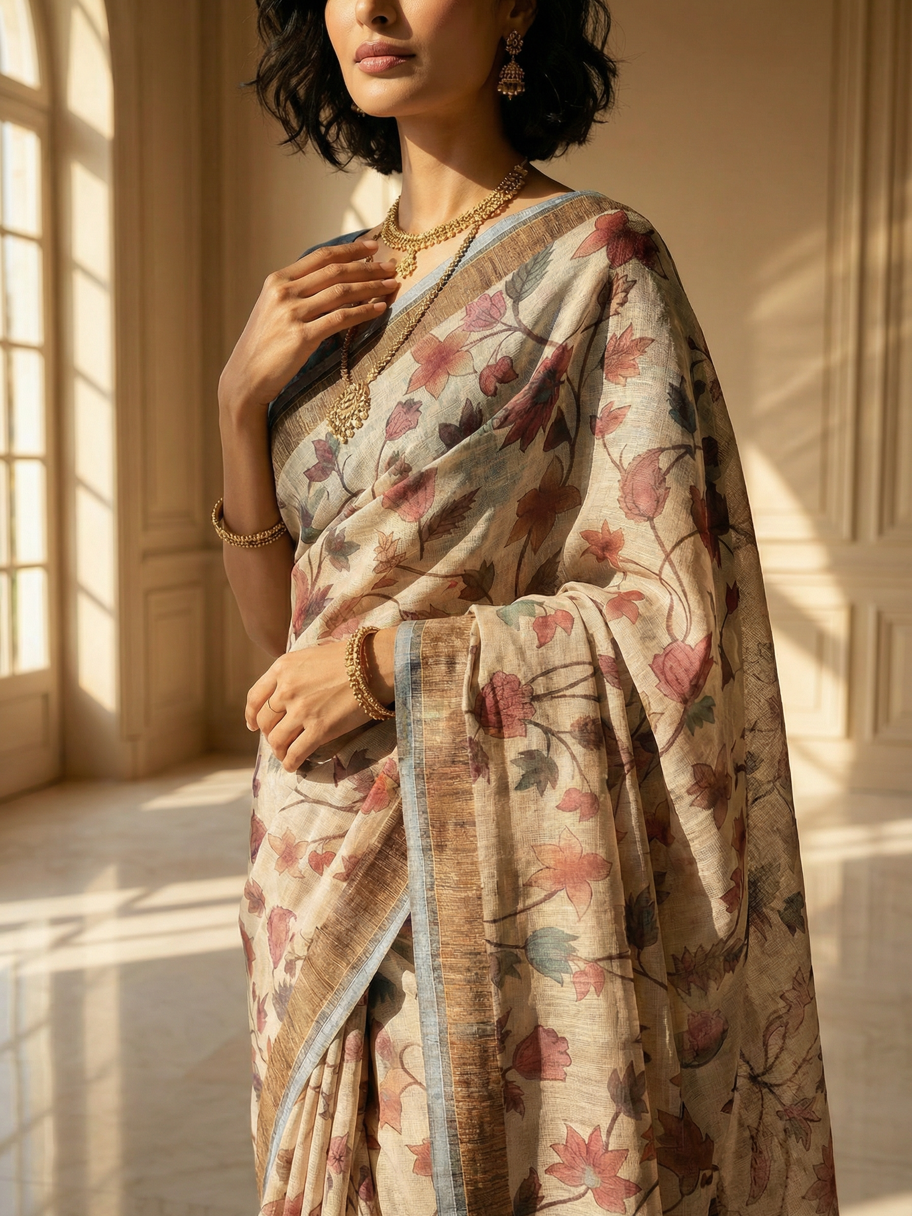 Floral Theme Saree