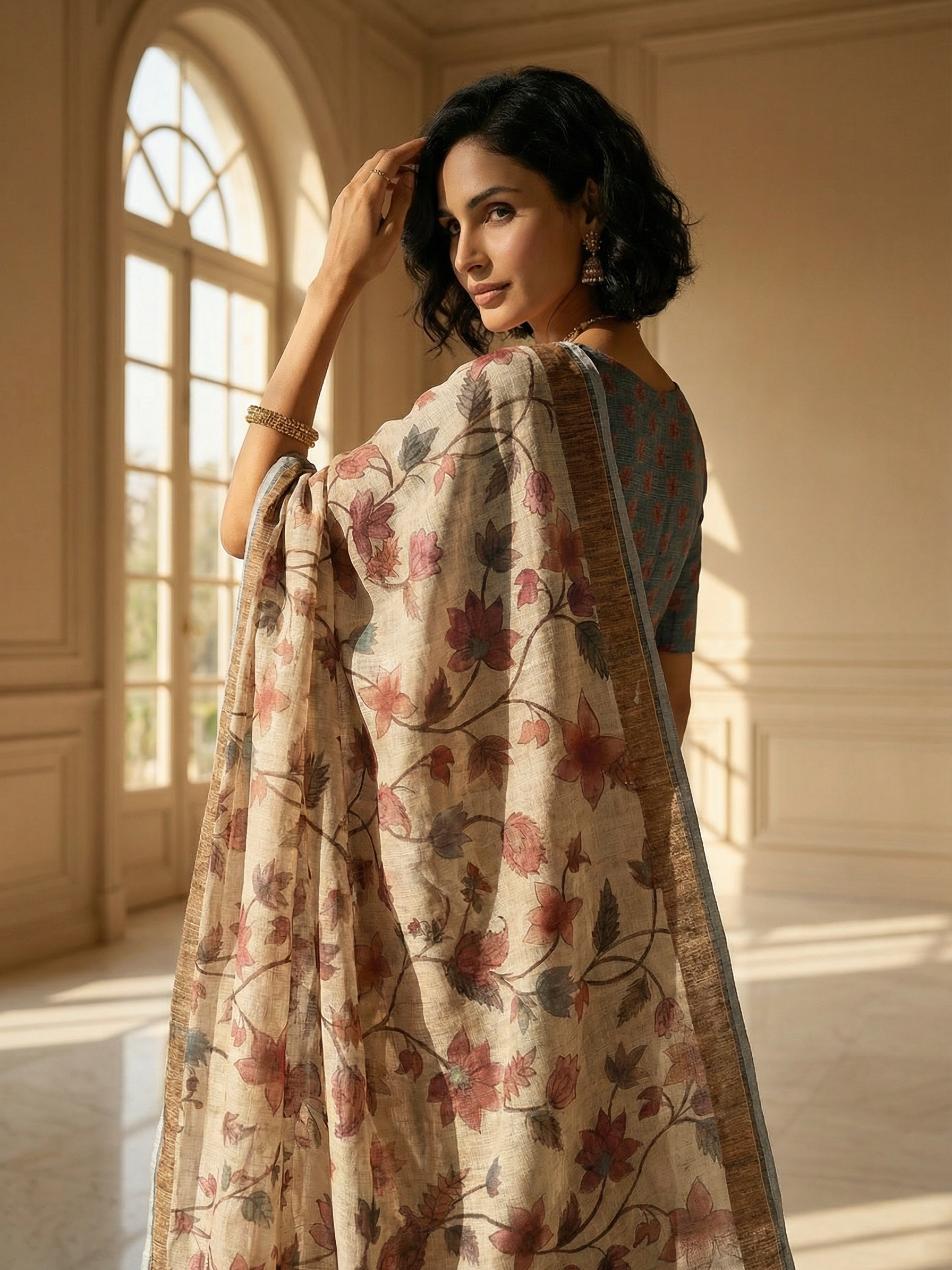 Floral Theme Saree