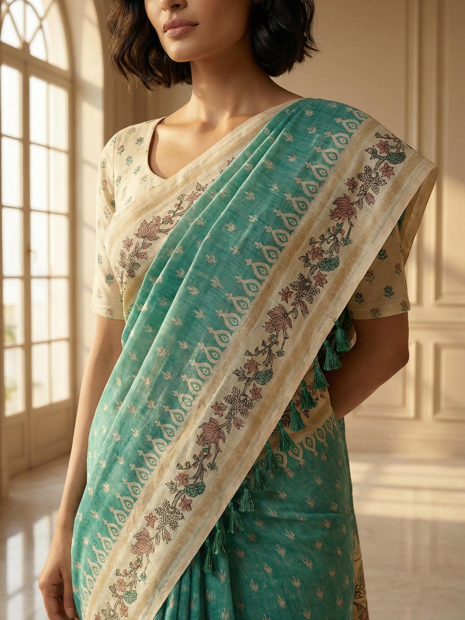 Ananya Green Saree