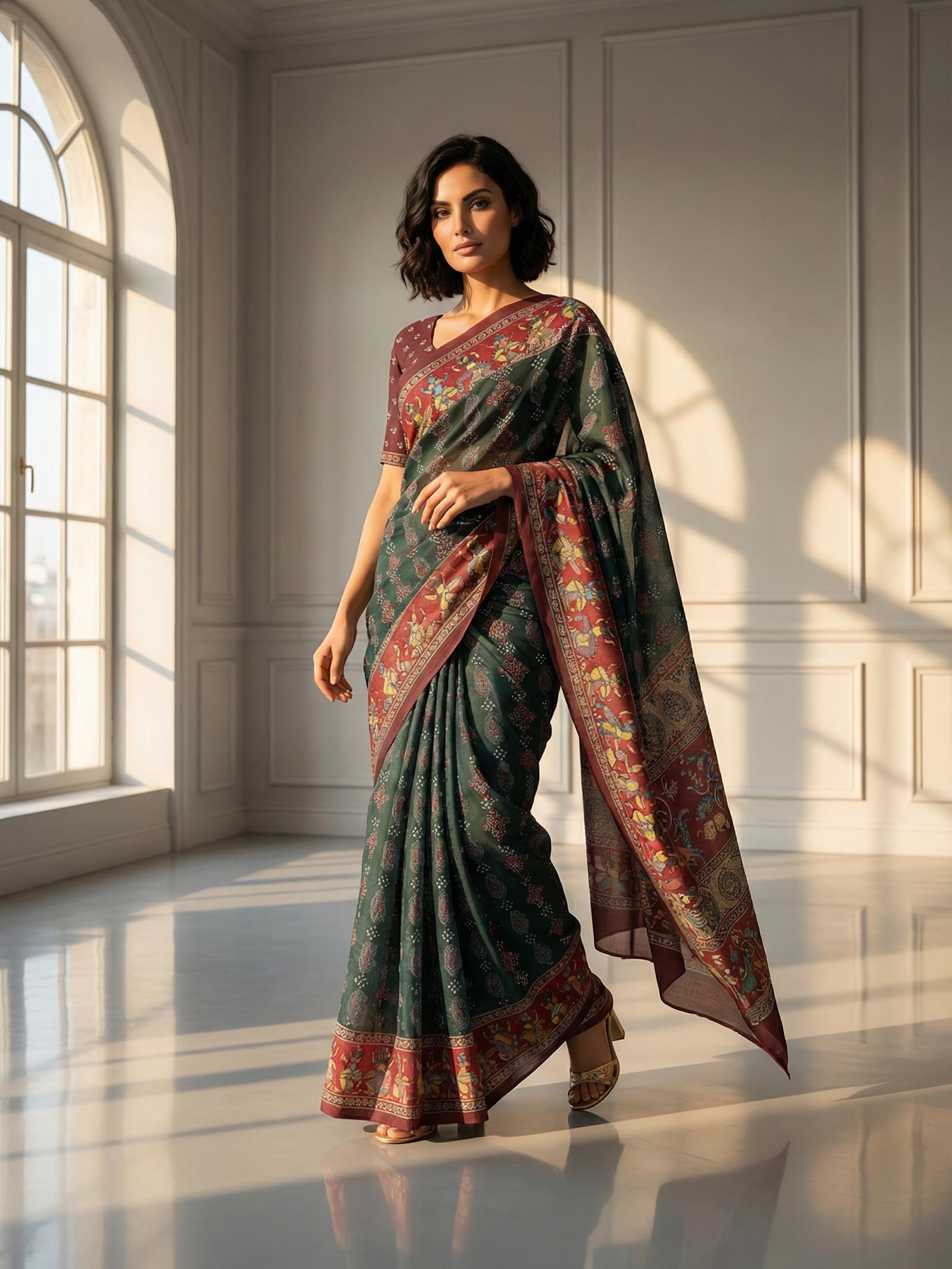 Preksha Bandhani Saree