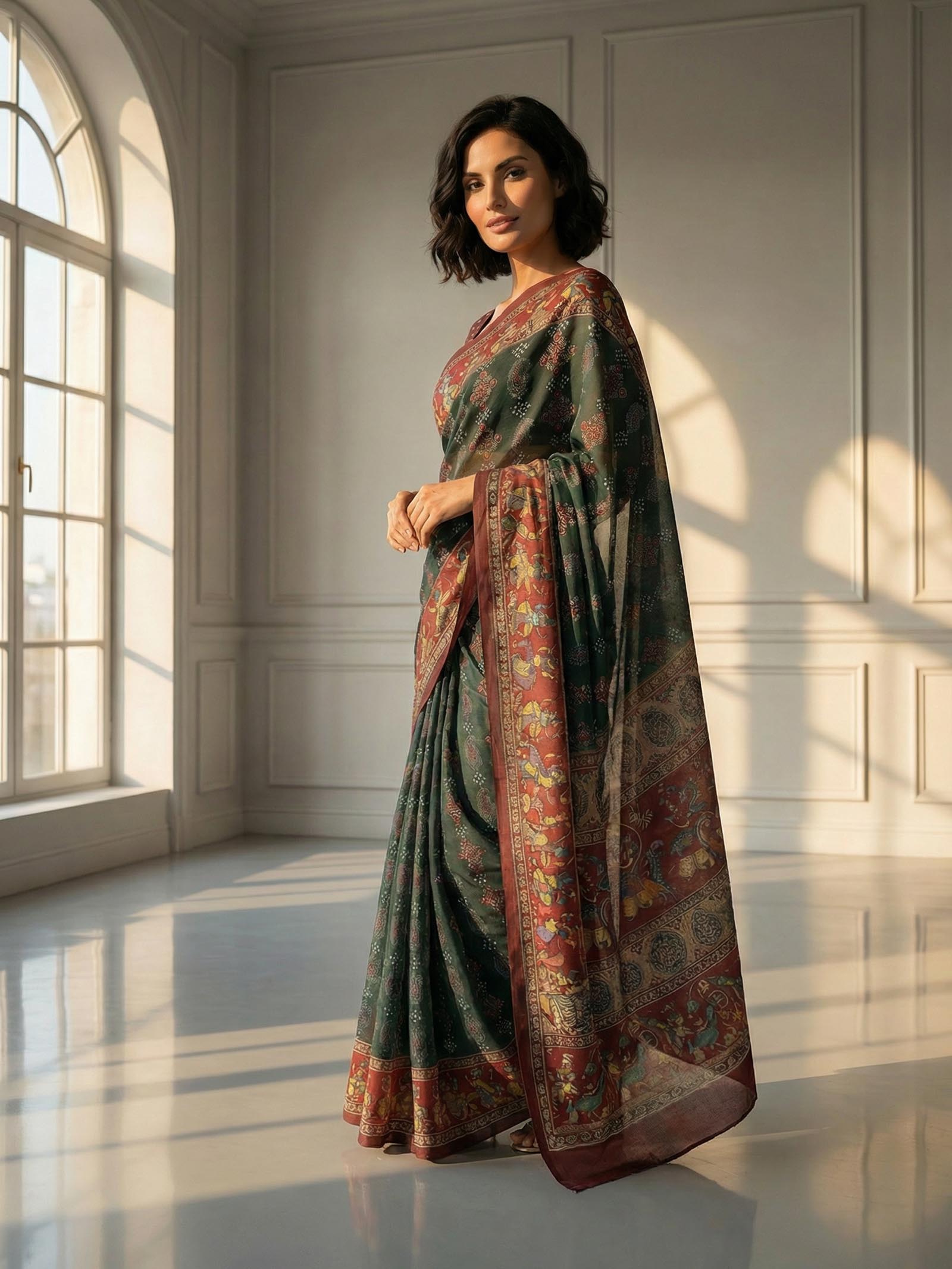 Preksha Bandhani Saree