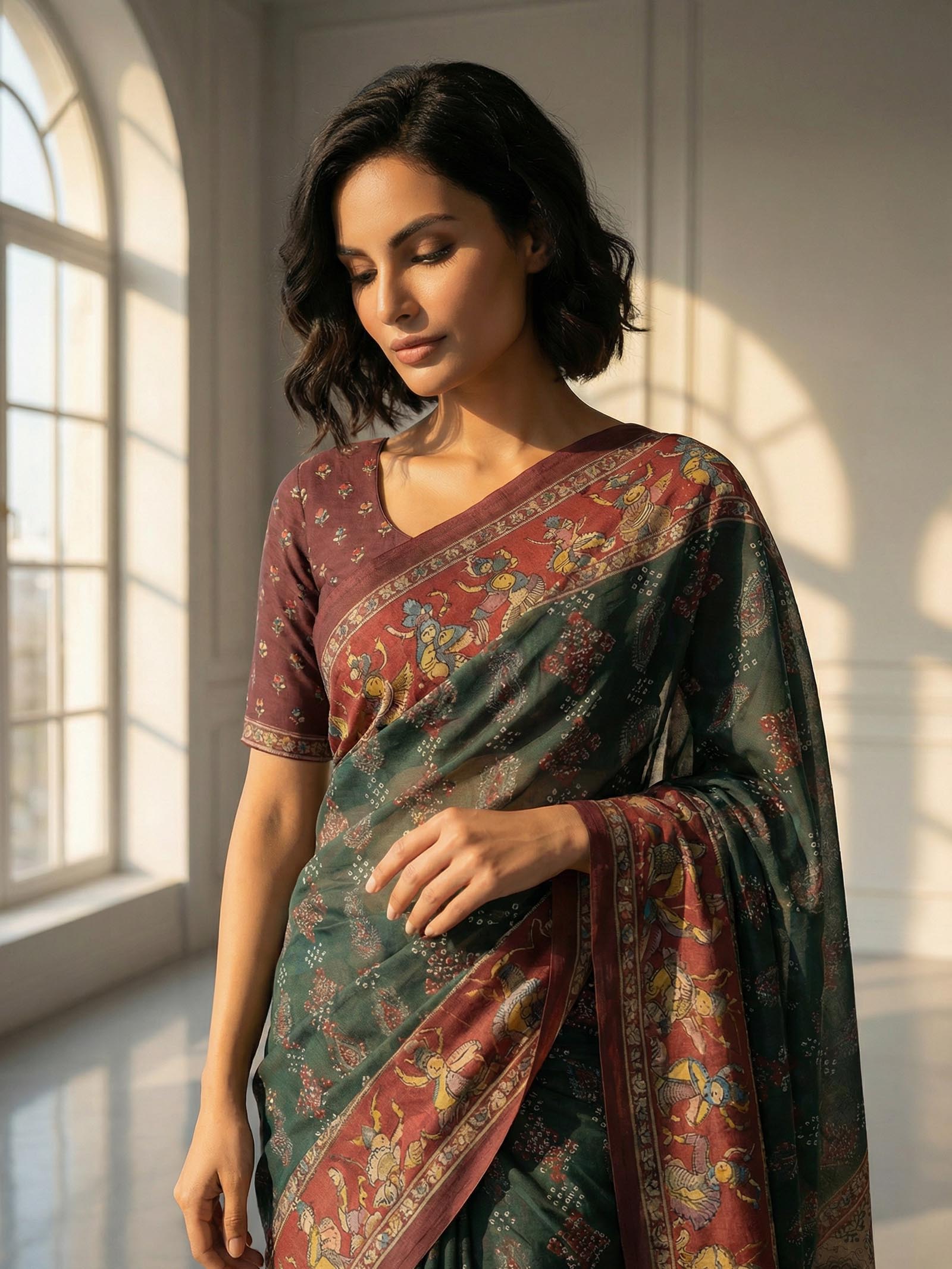 Preksha Bandhani Saree