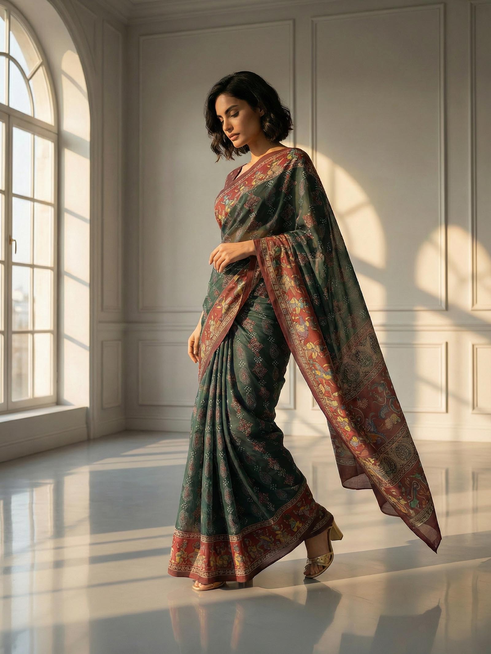 Preksha Bandhani Saree