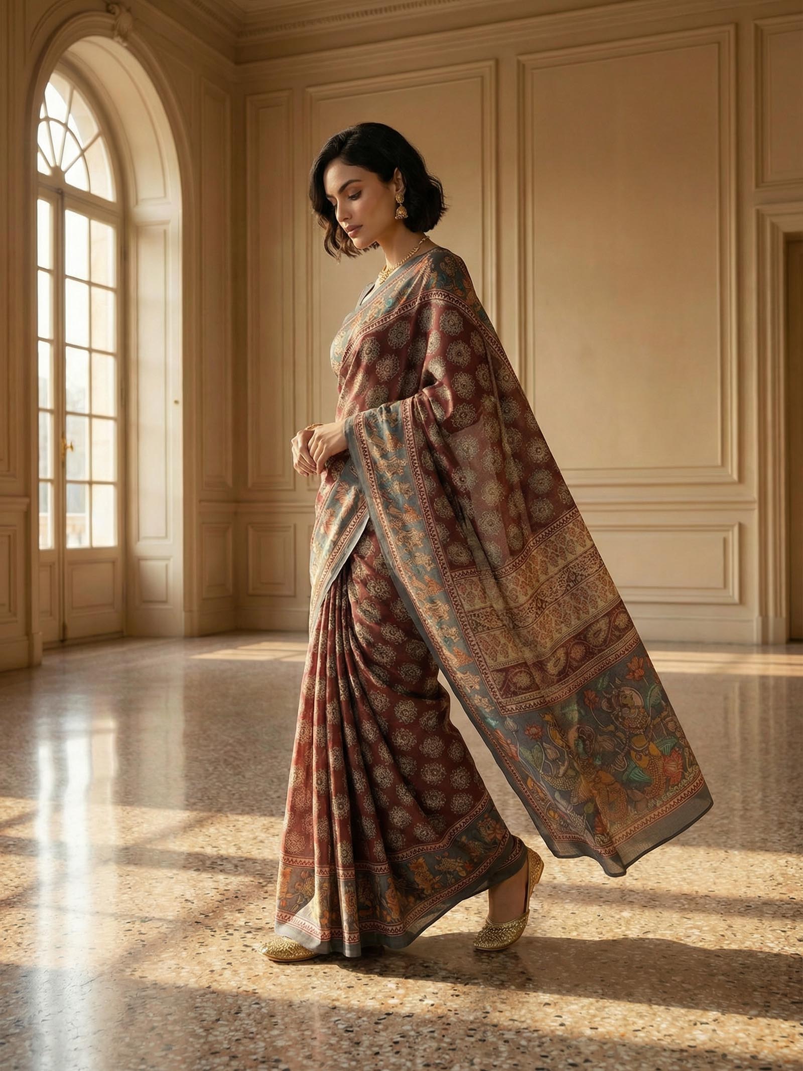 Prisha Kalamkari Saree