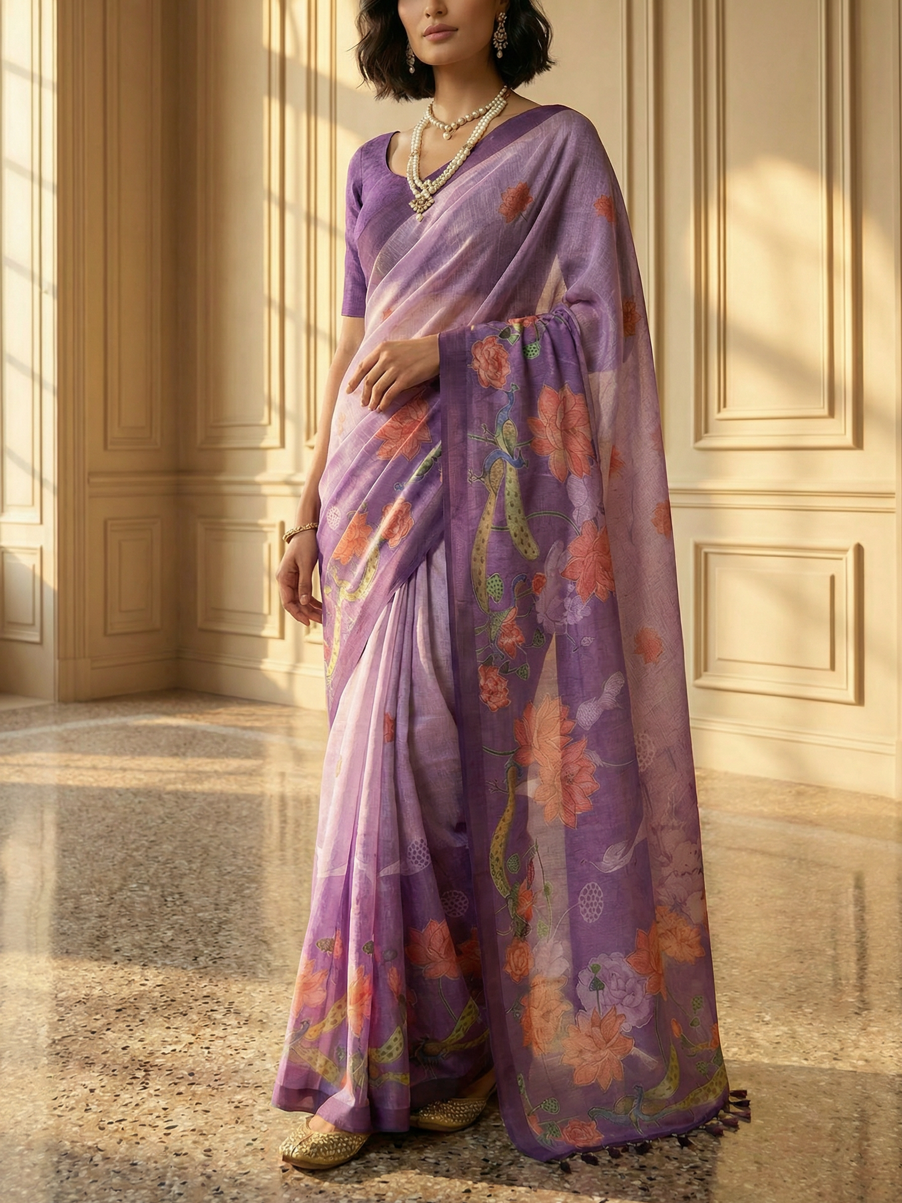 Shaily Purple Saree