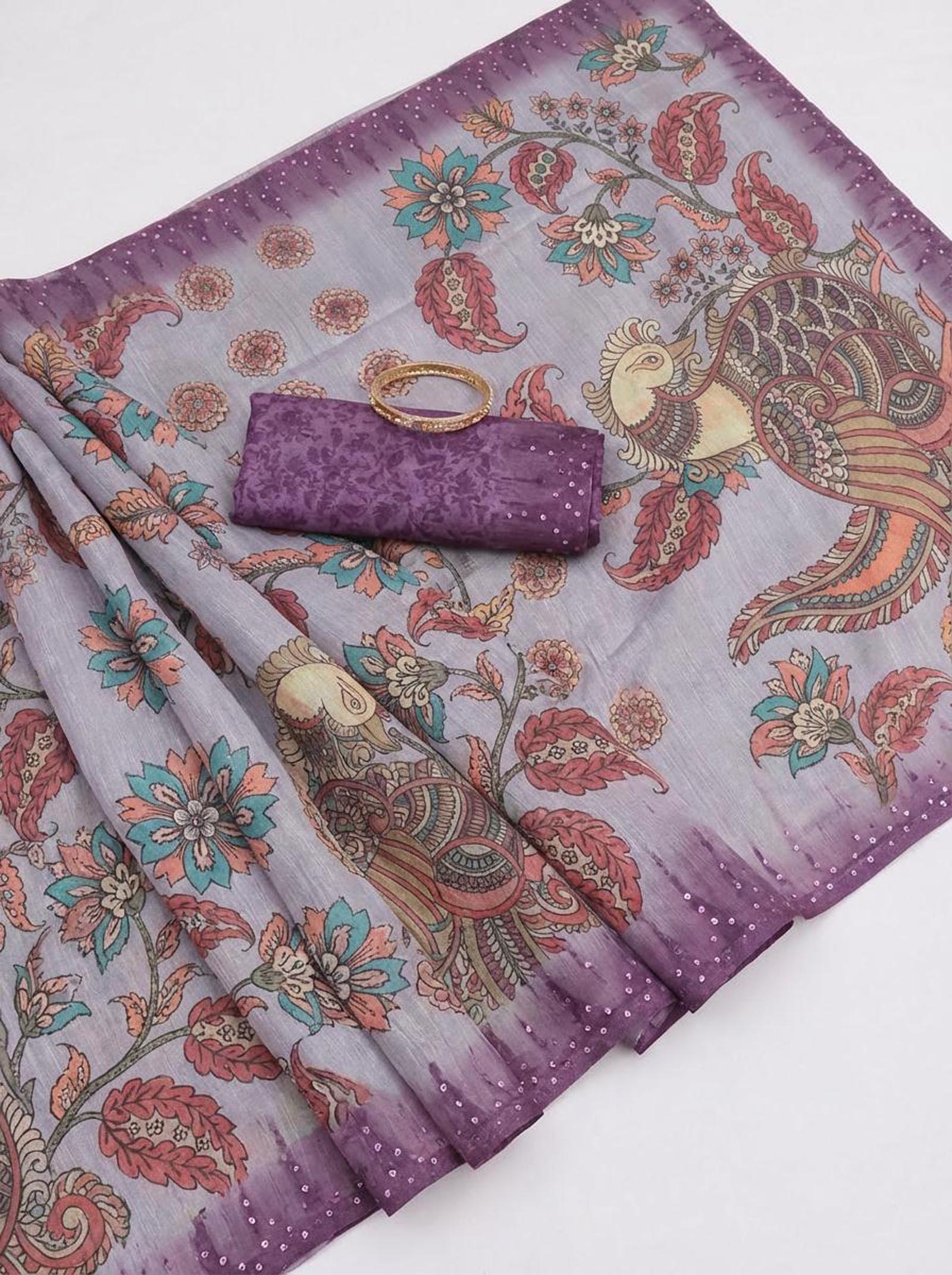 Peacock Purple Saree