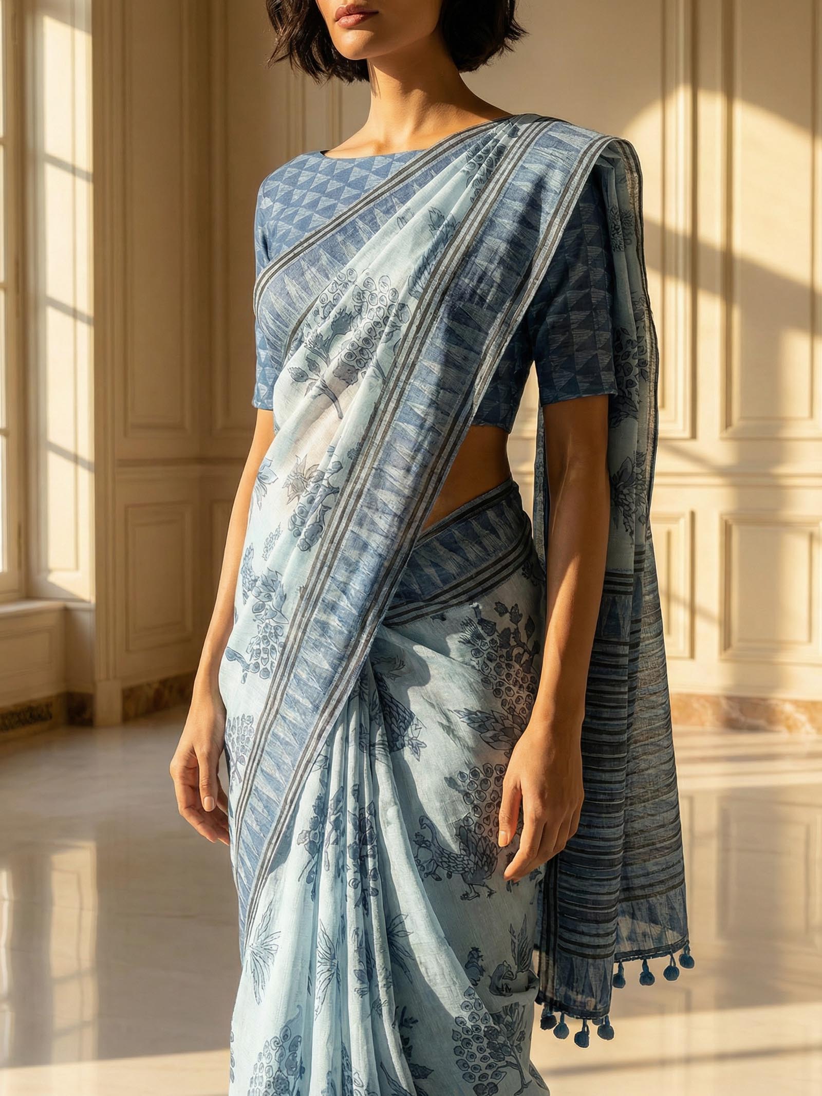 Rashi Blue Saree