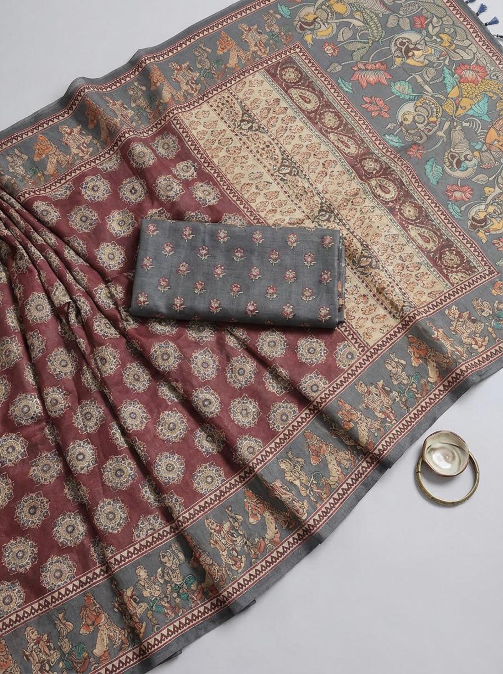 Prisha Kalamkari Saree
