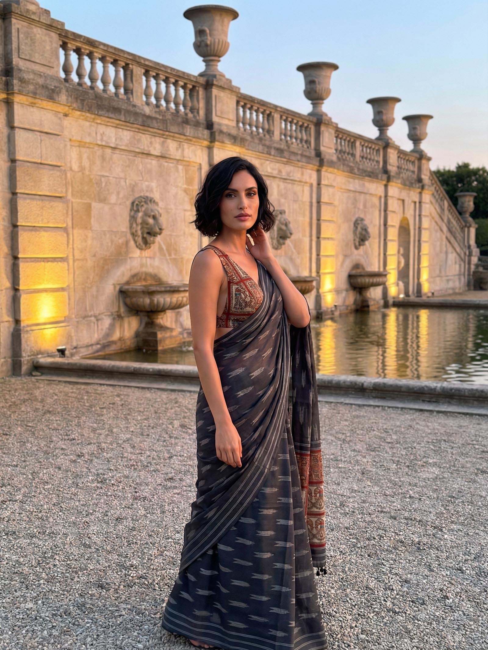 Graphite Gale Saree