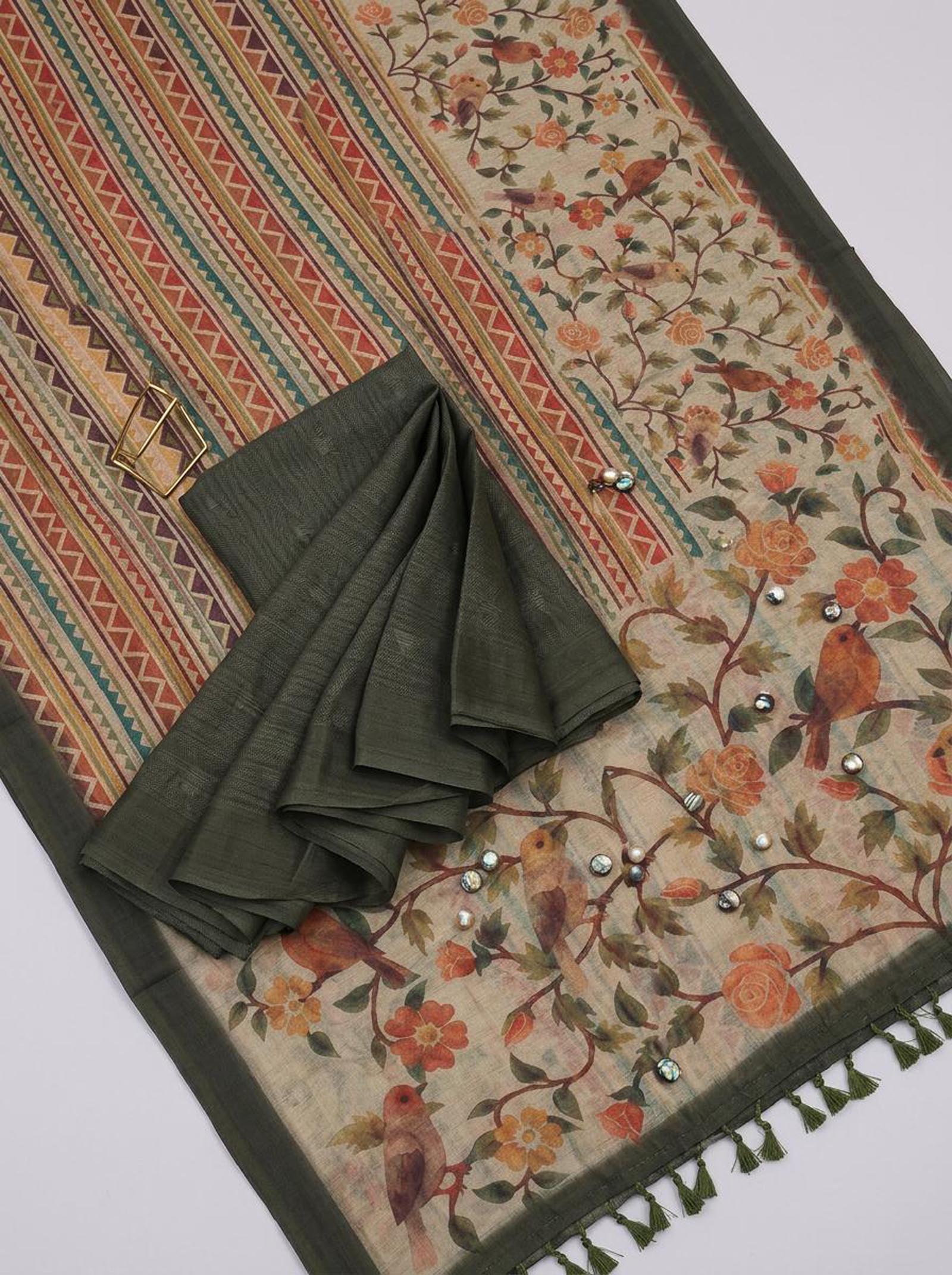 Elegant Bird Saree