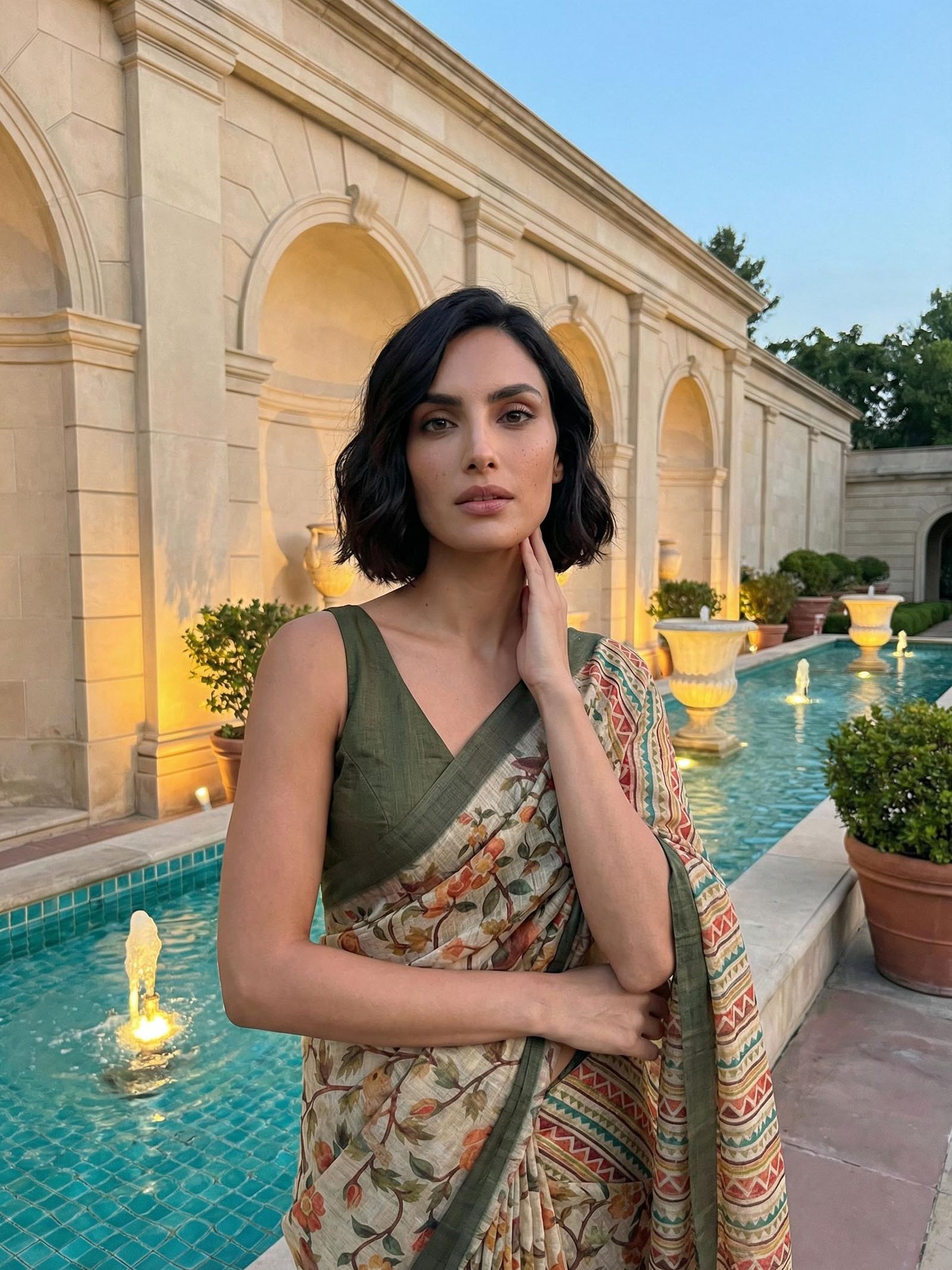 Elegant Bird Saree