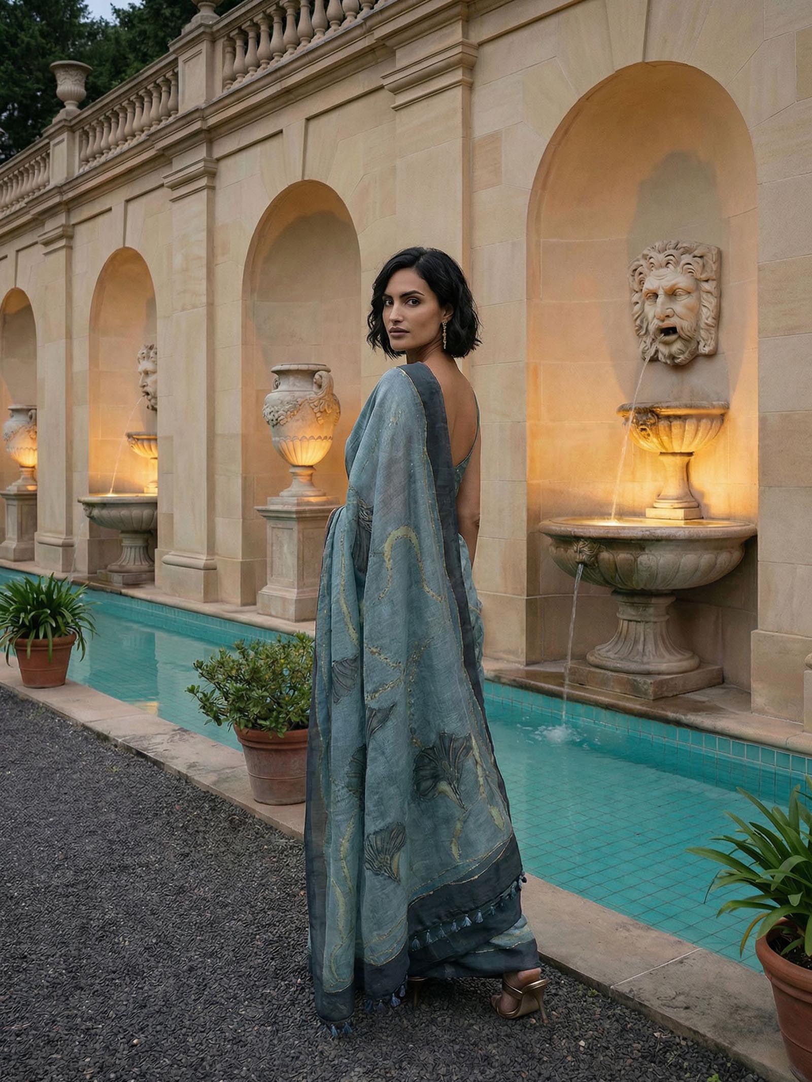 Mist Aura Saree