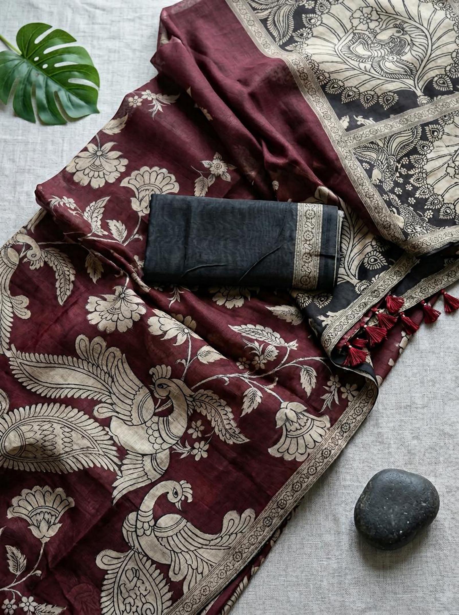 Peacock Floral Saree