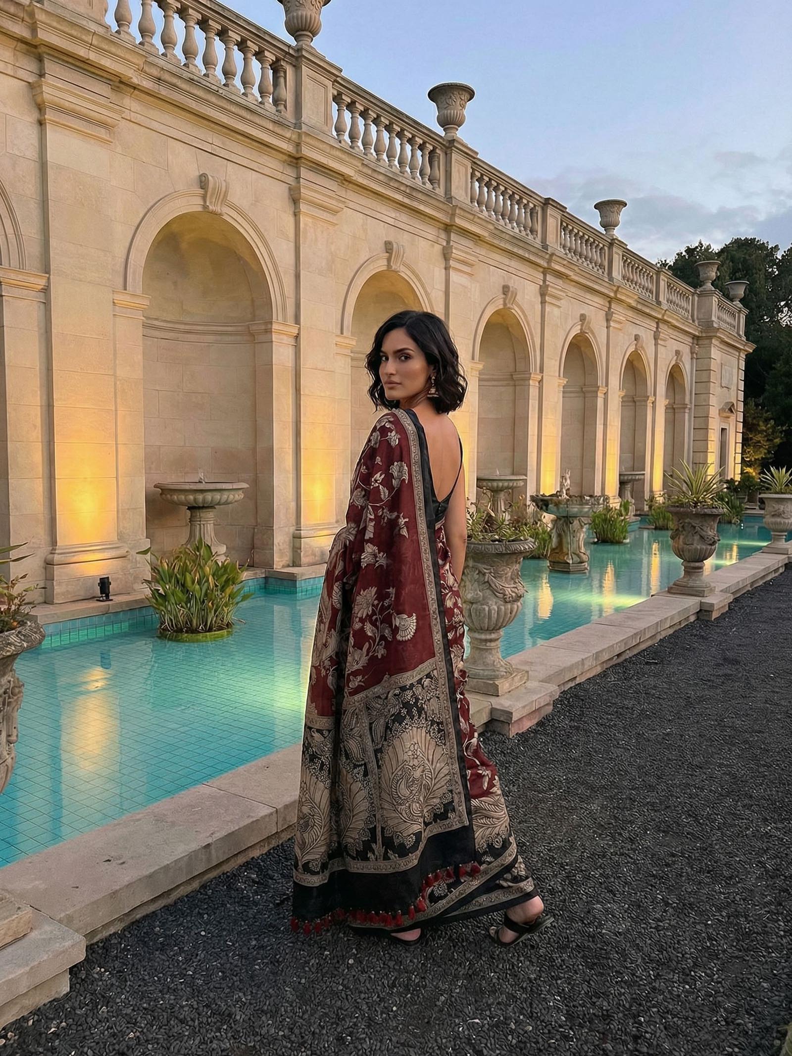 Peacock Floral Saree