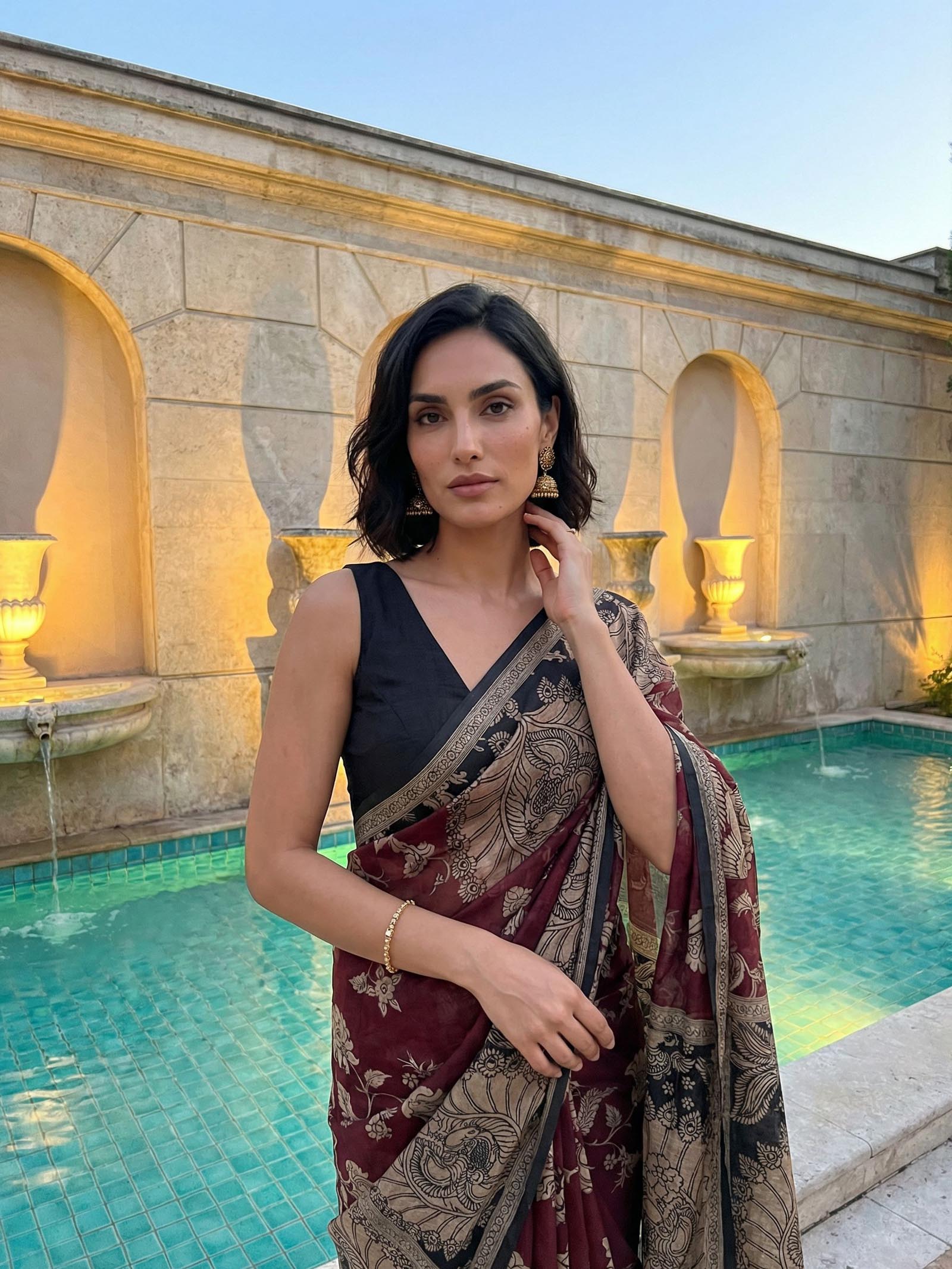 Peacock Floral Saree