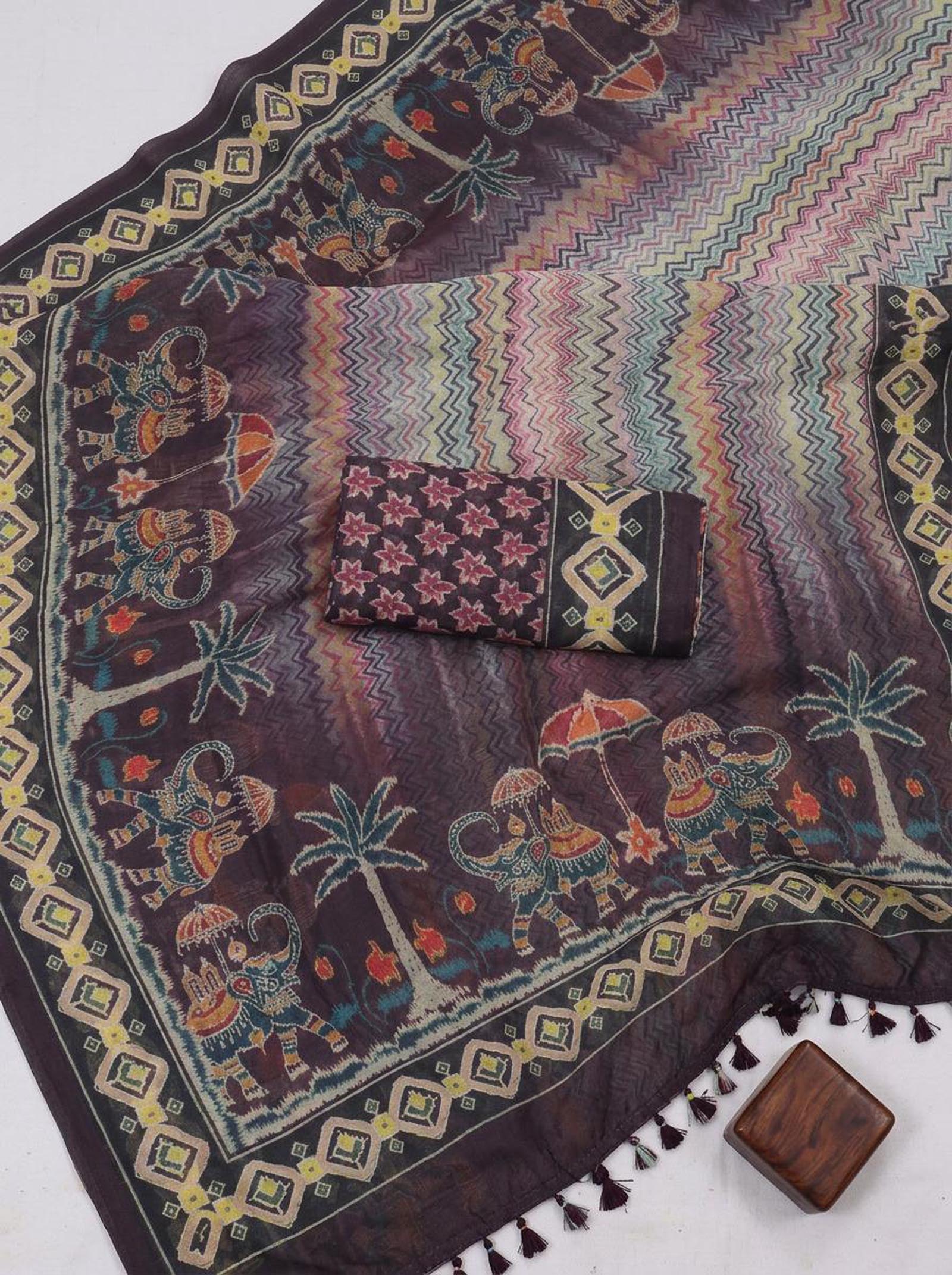 Elephant’s Echo Saree