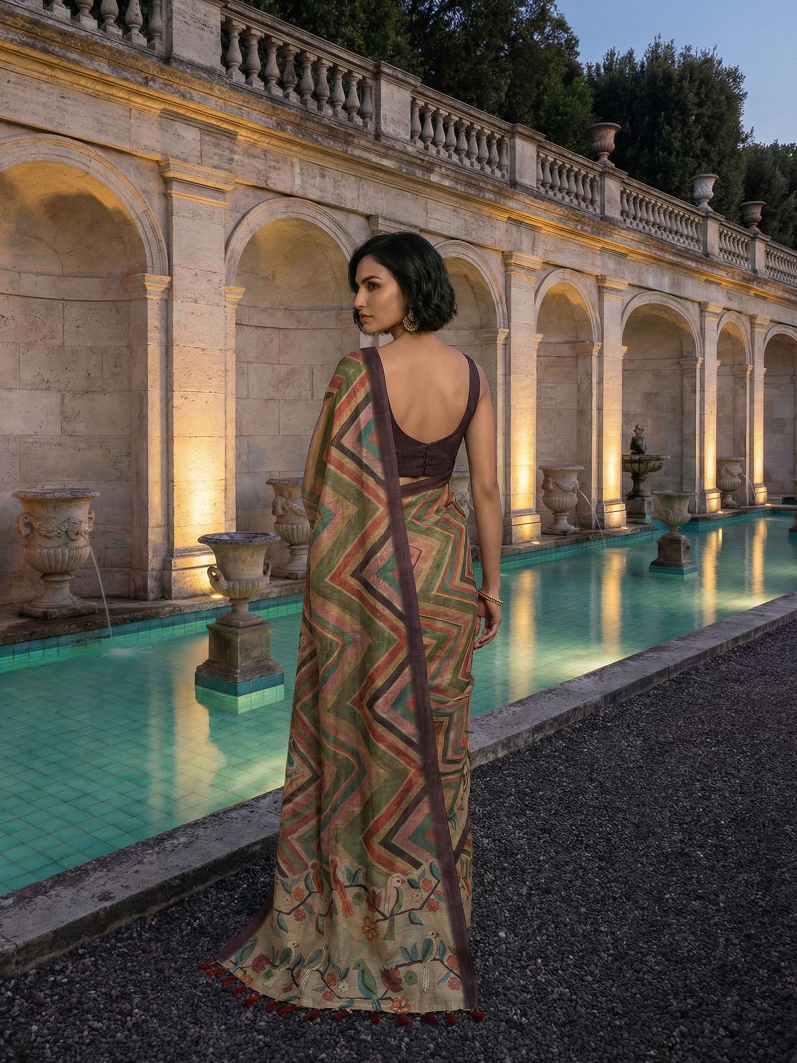 Zig zag Saree