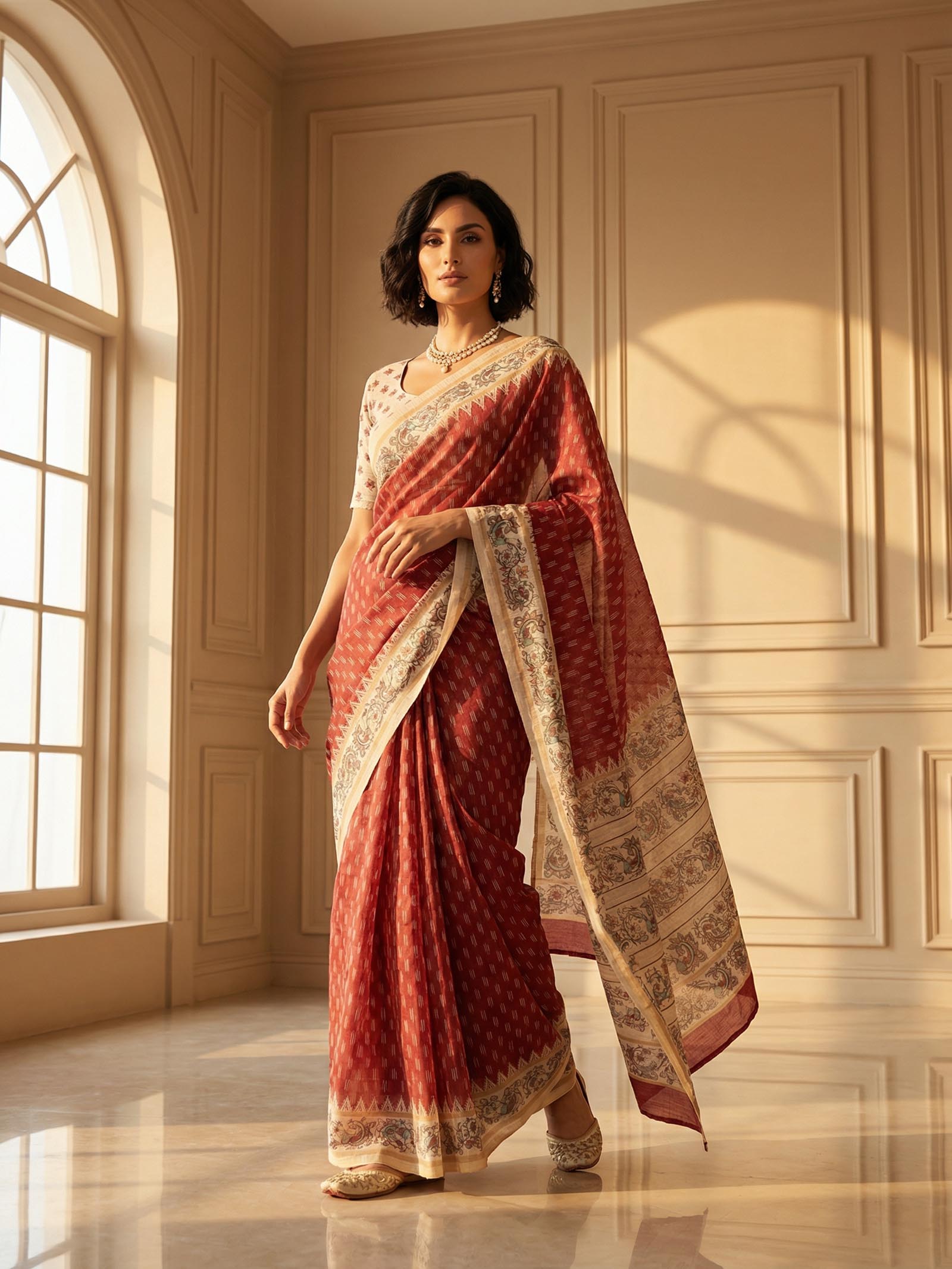 Deep Rust Saree