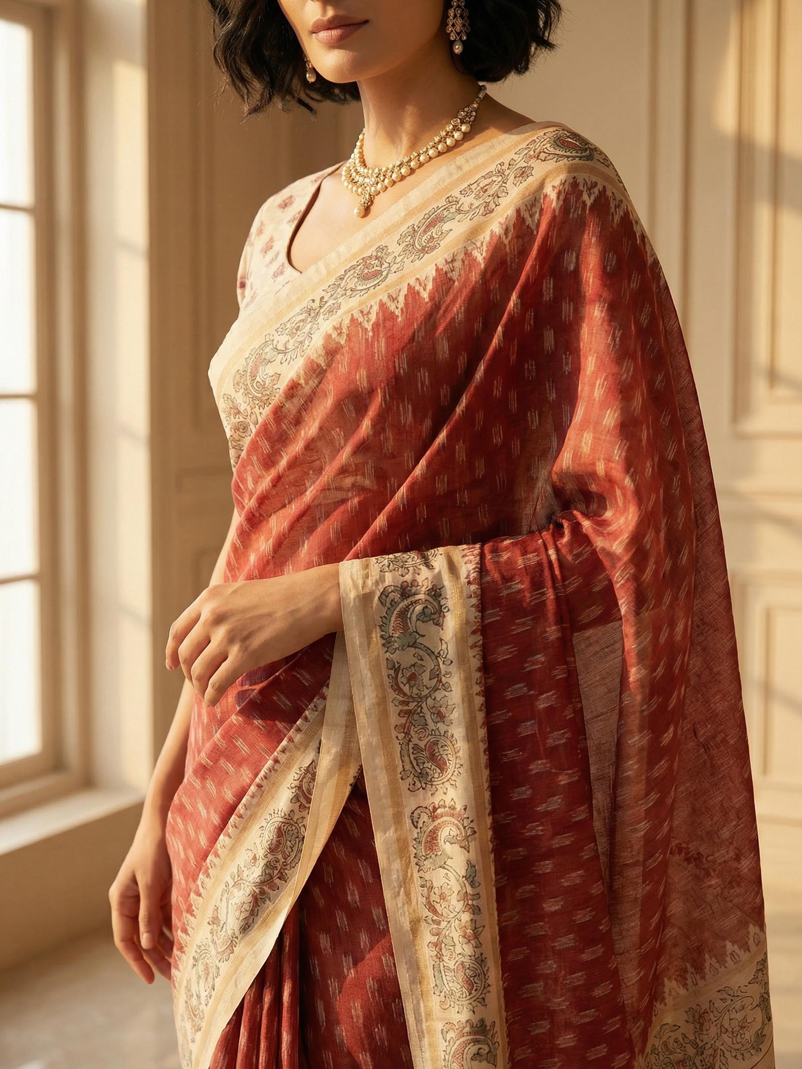 Deep Rust Saree