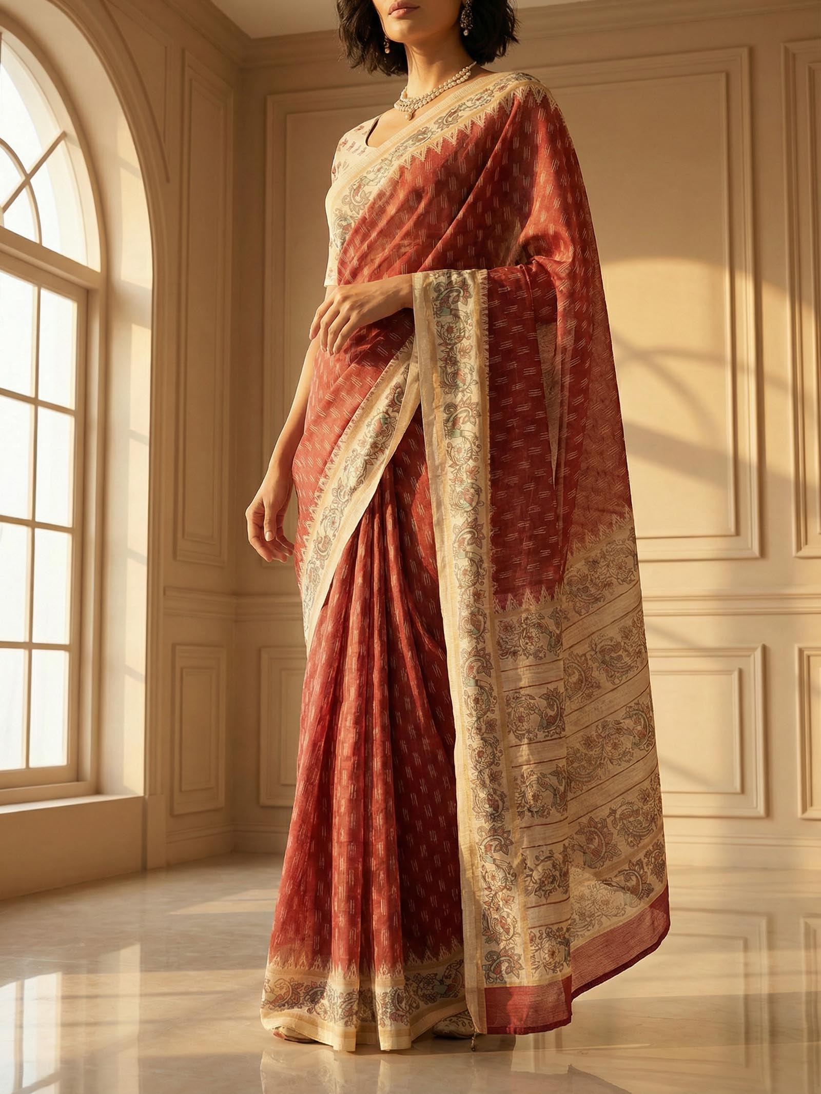 Deep Rust Saree