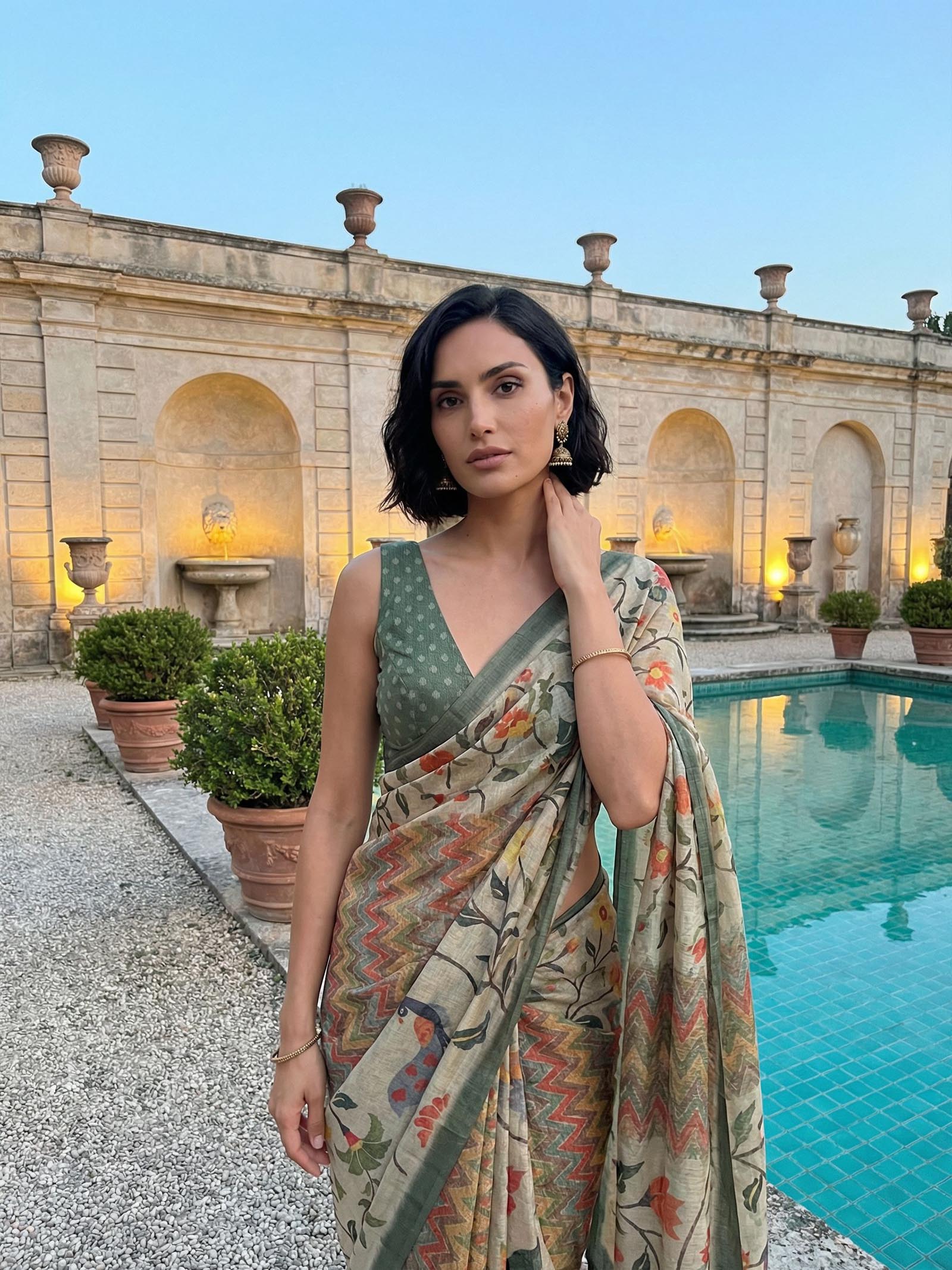 Amber Autumn Saree