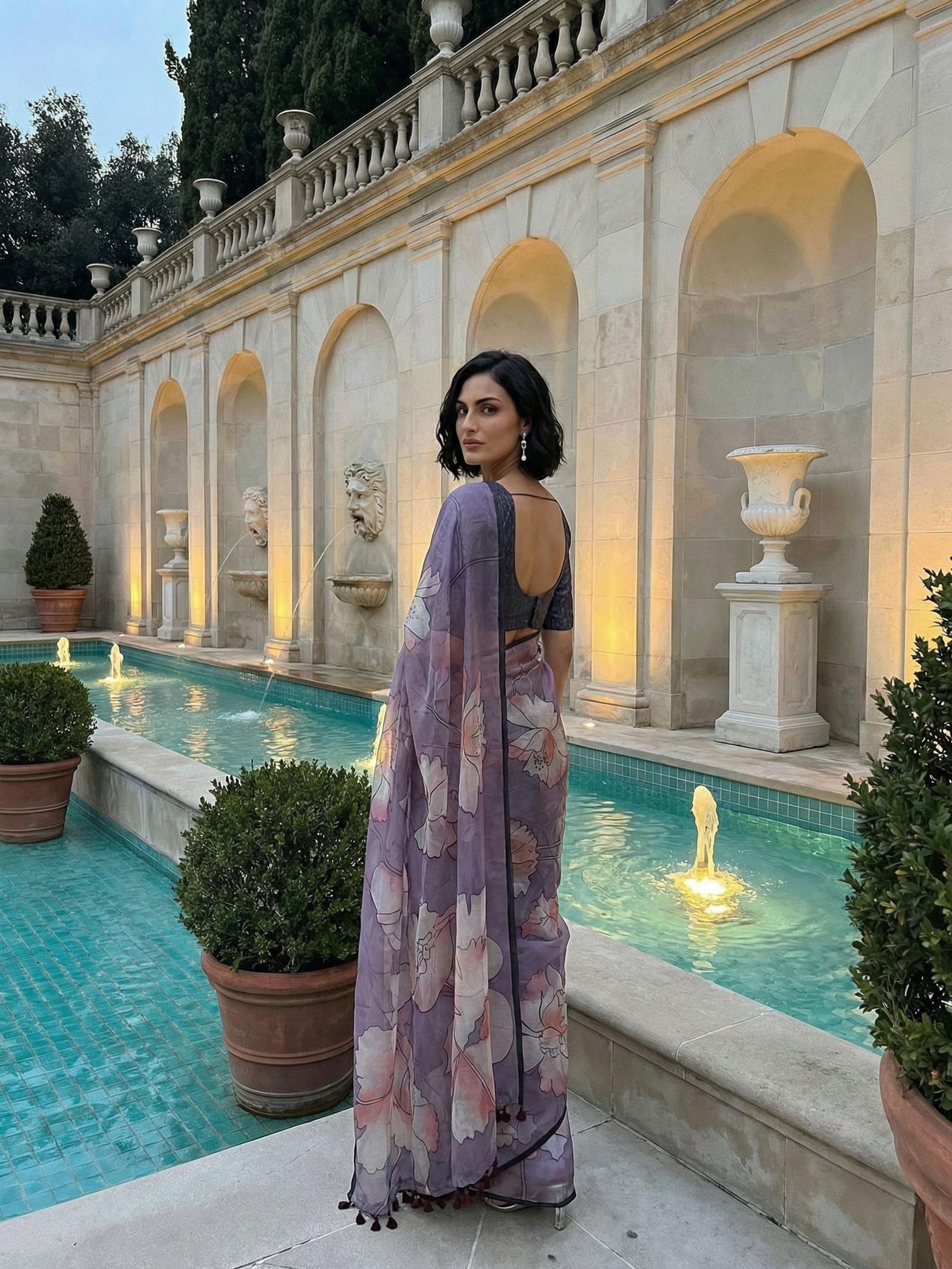 Lavender Luster Saree