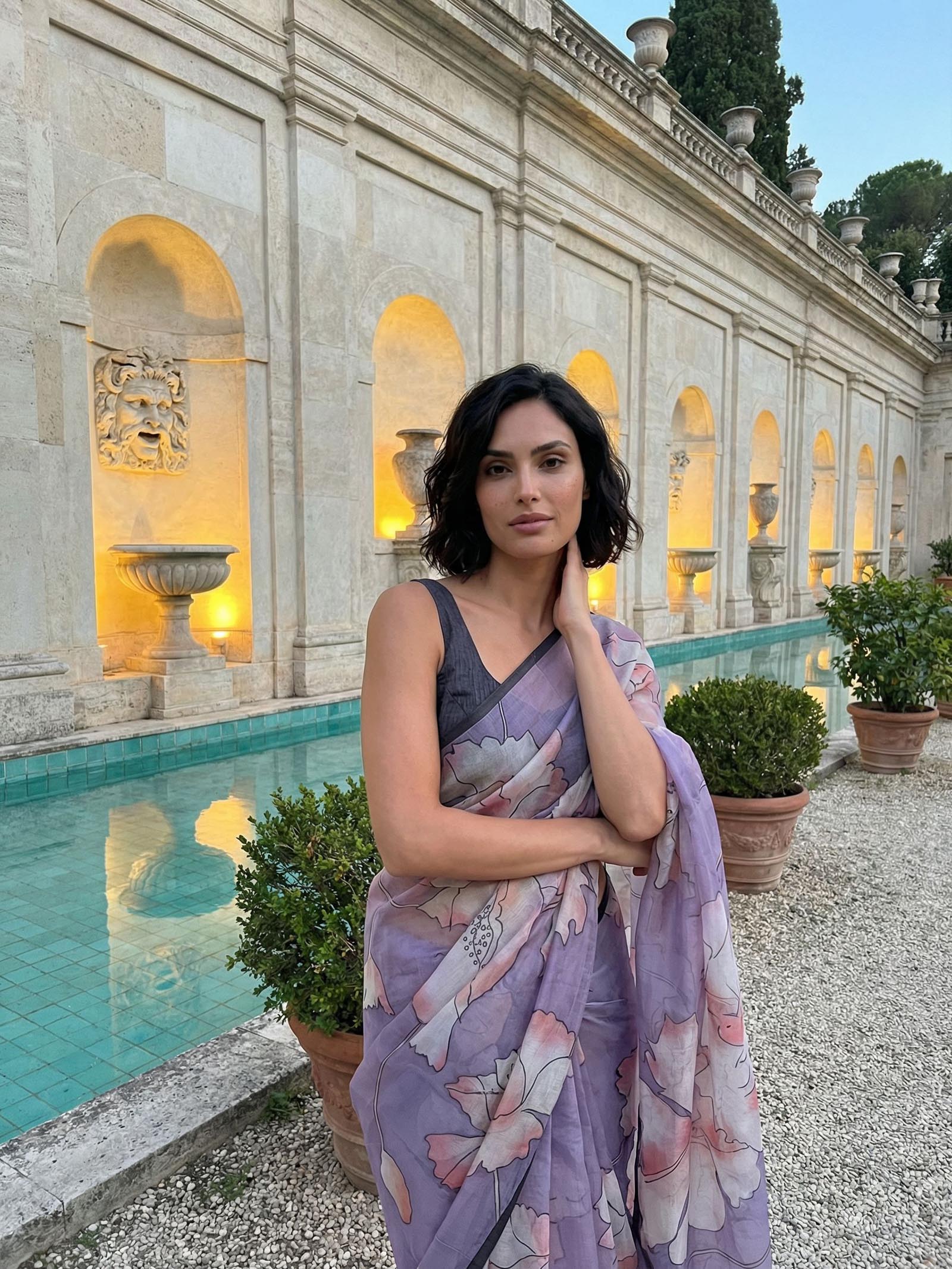 Lavender Luster Saree