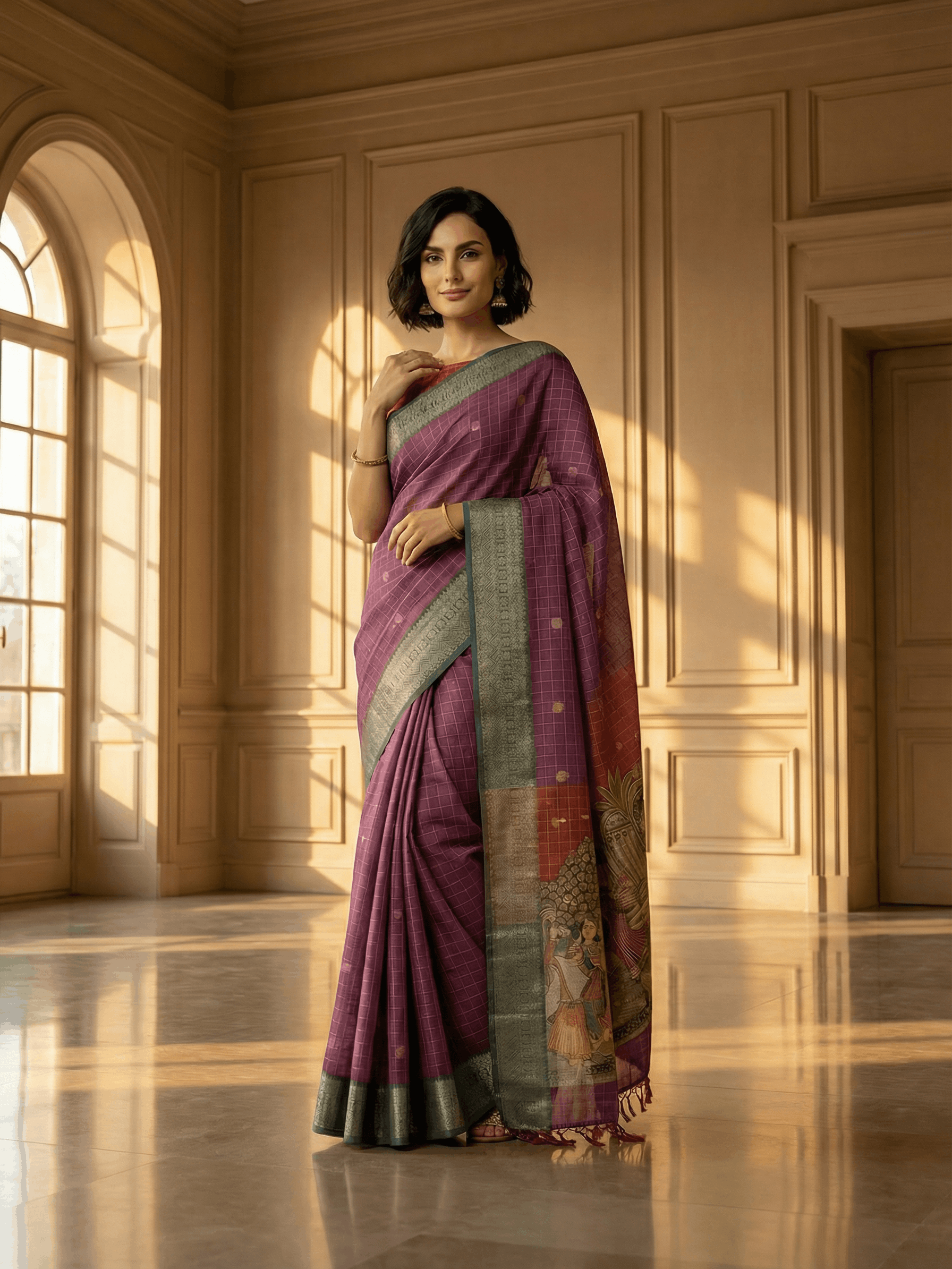 Maitri Purple Saree