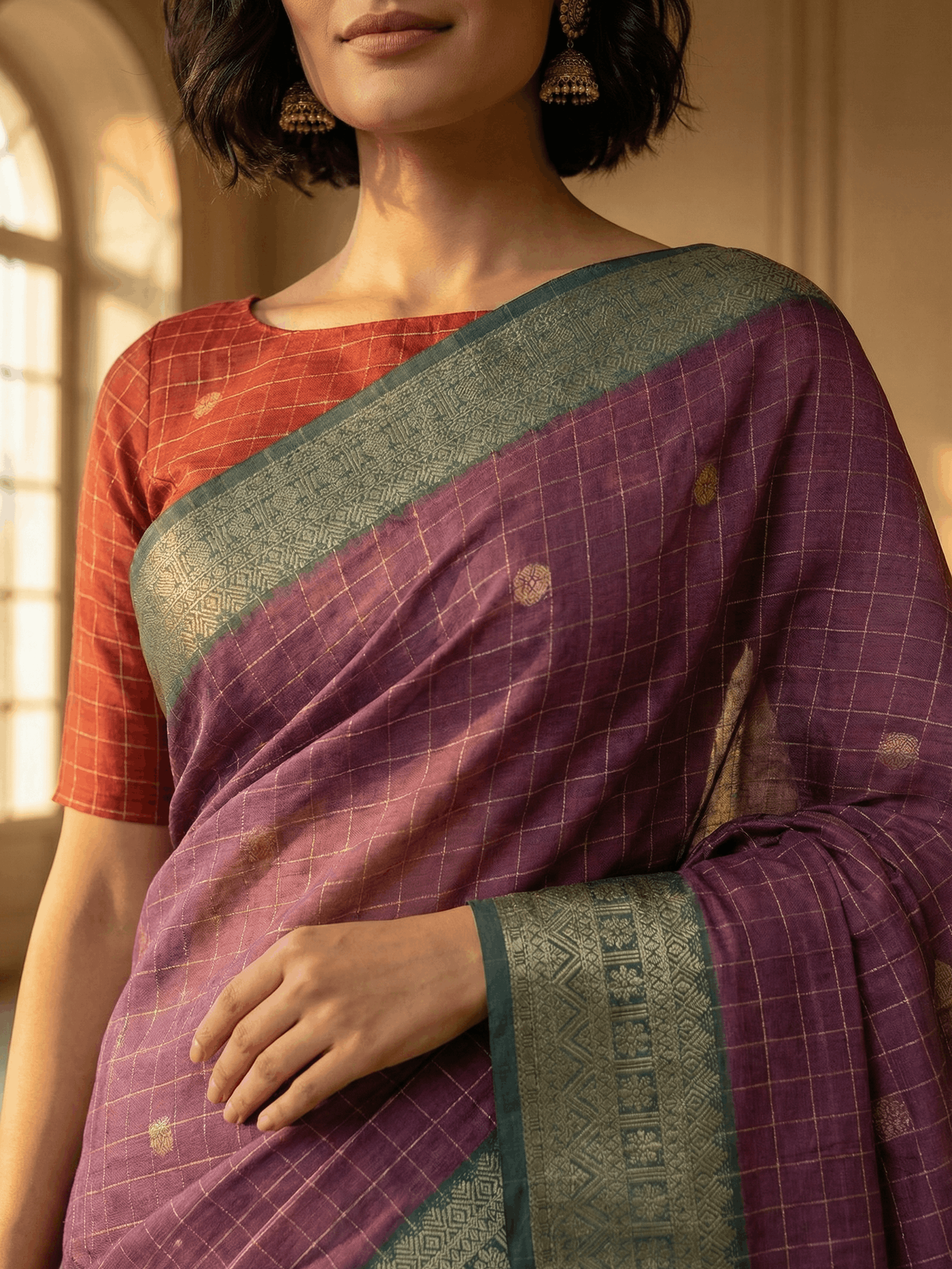 Maitri Purple Saree