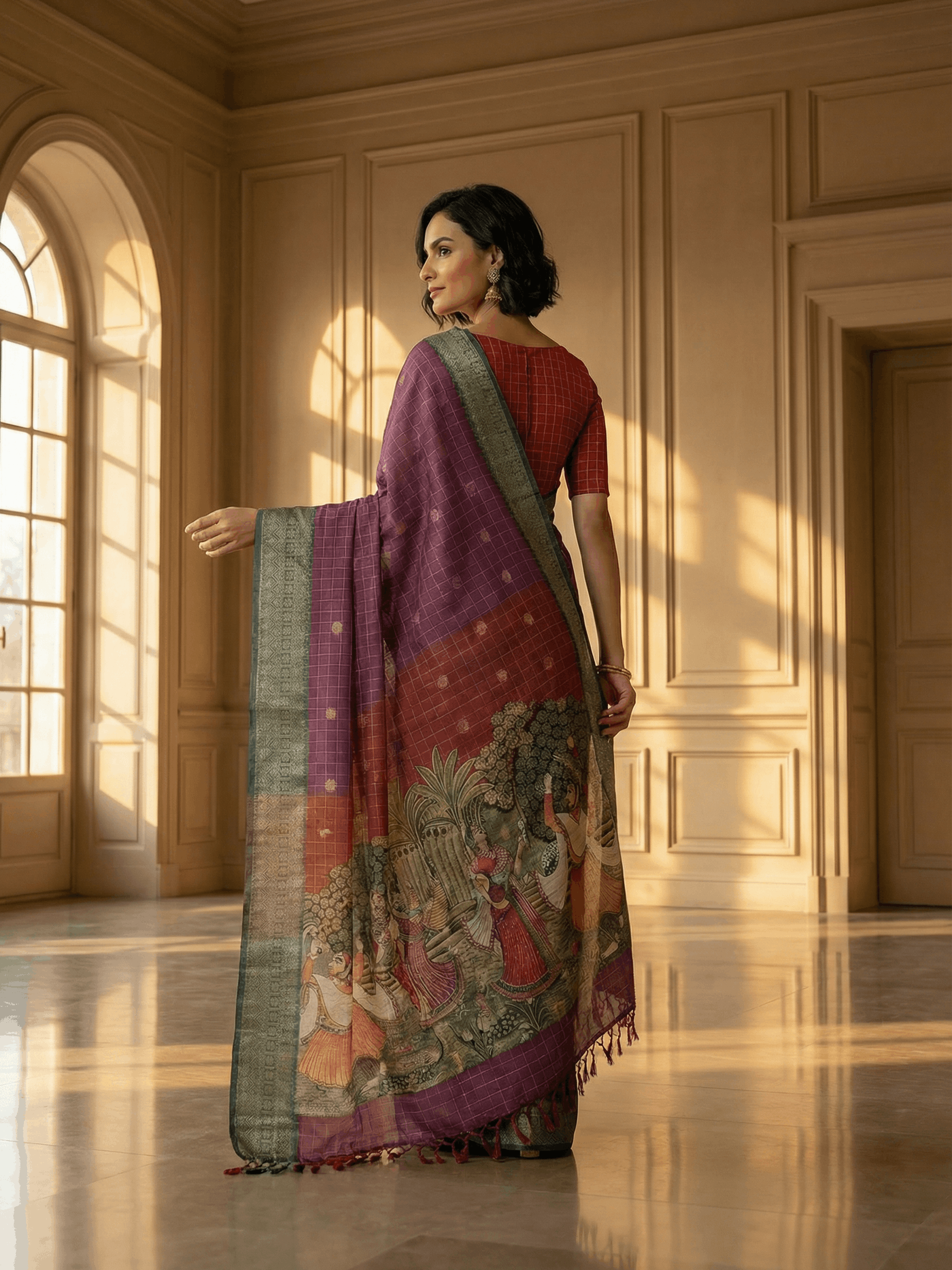 Maitri Purple Saree