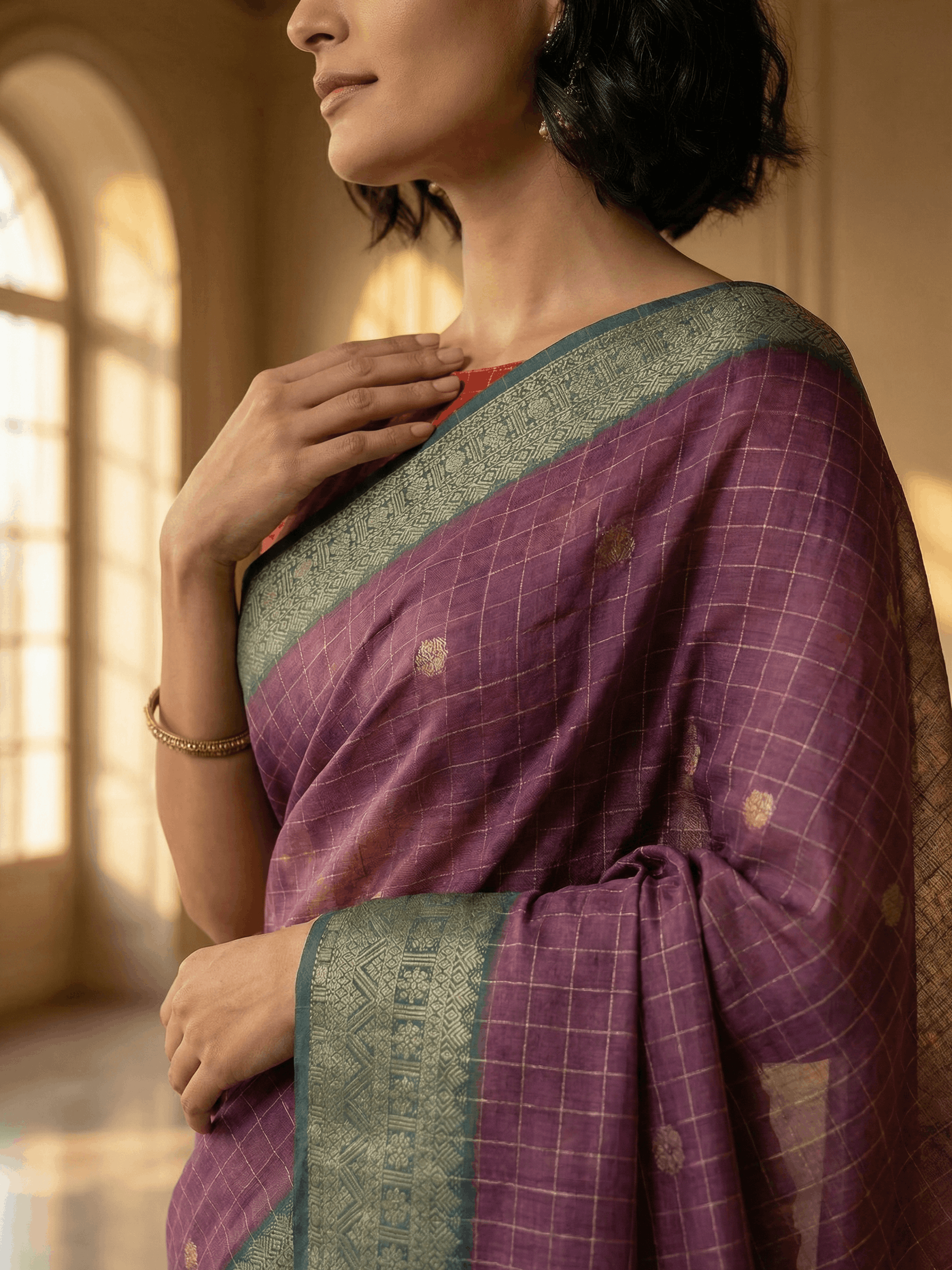 Maitri Purple Saree