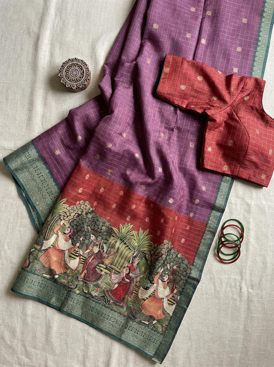 Maitri Purple Saree