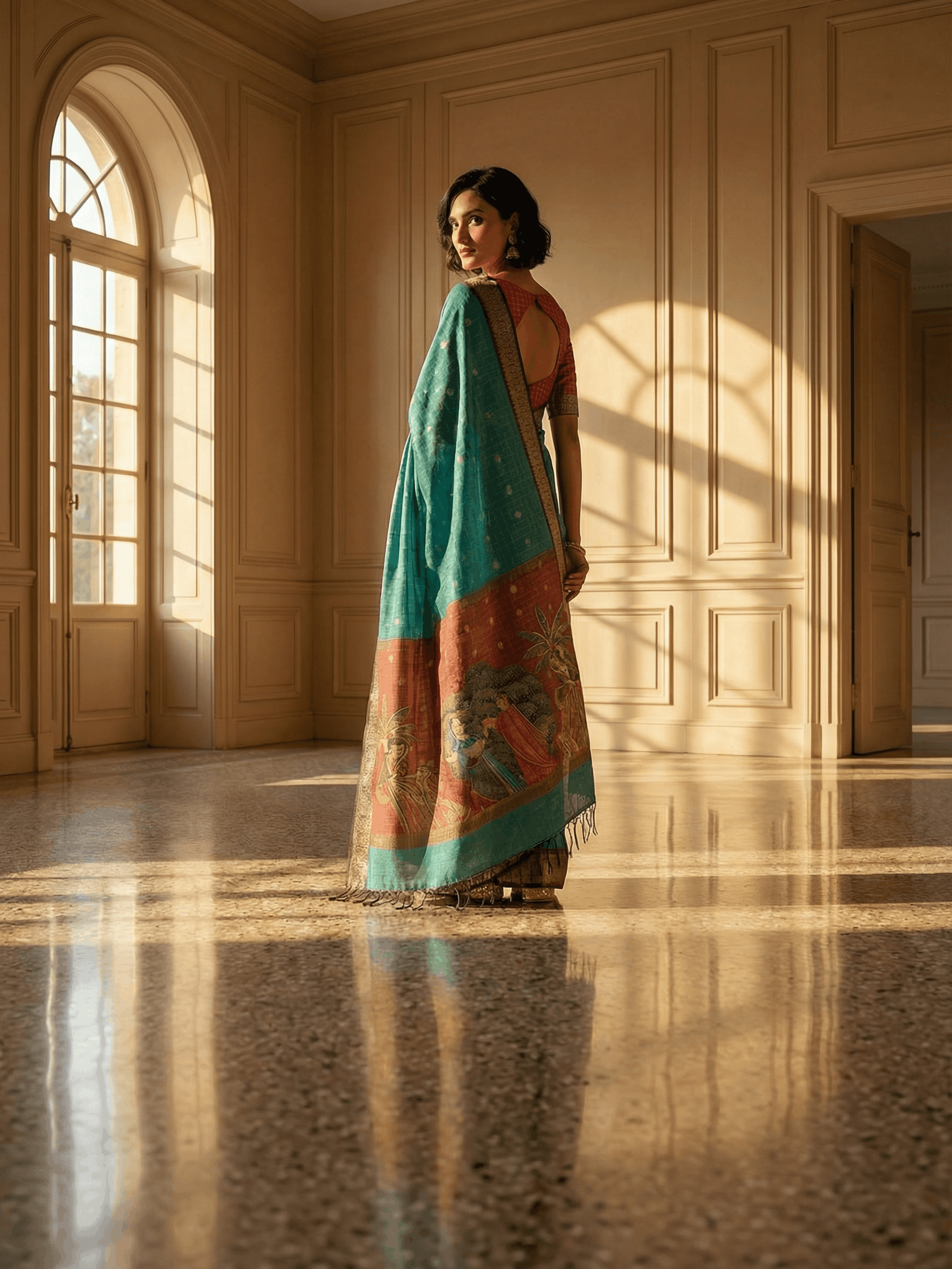 Zeel Blue Saree