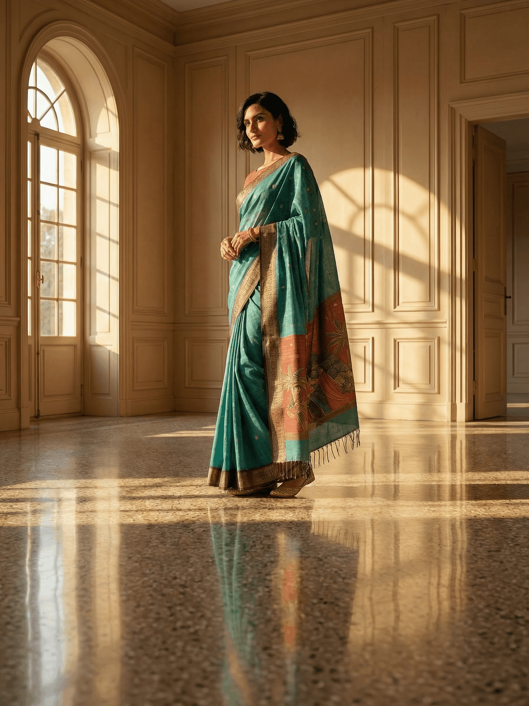 Zeel Blue Saree