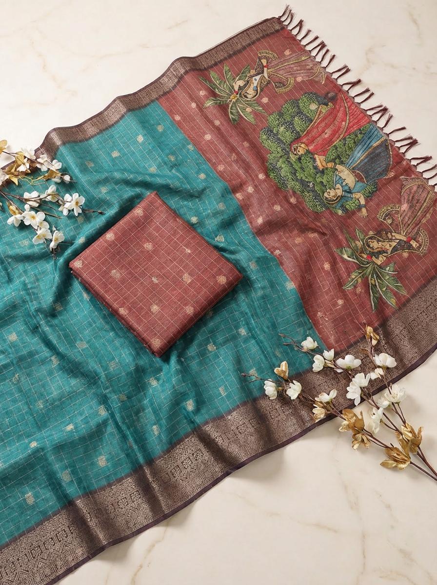 Zeel Blue Saree