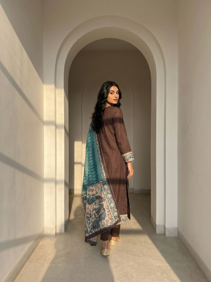 Brown Raahi Suit Set