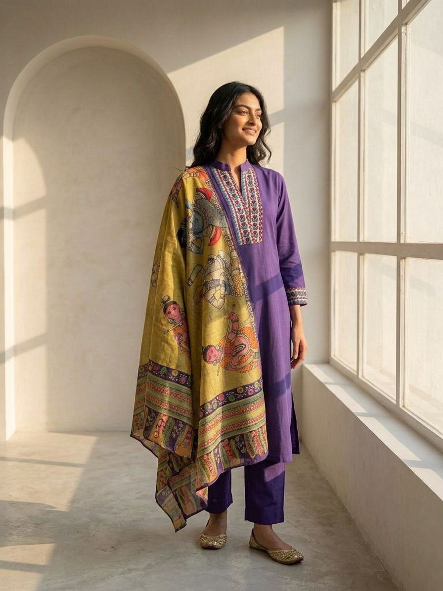 Purple Pankh Suit Set