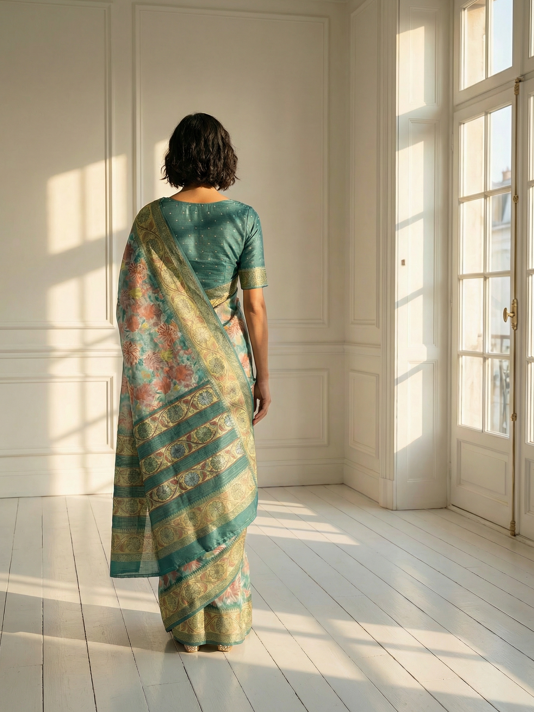 Nikita Floral Dola Silk Saree