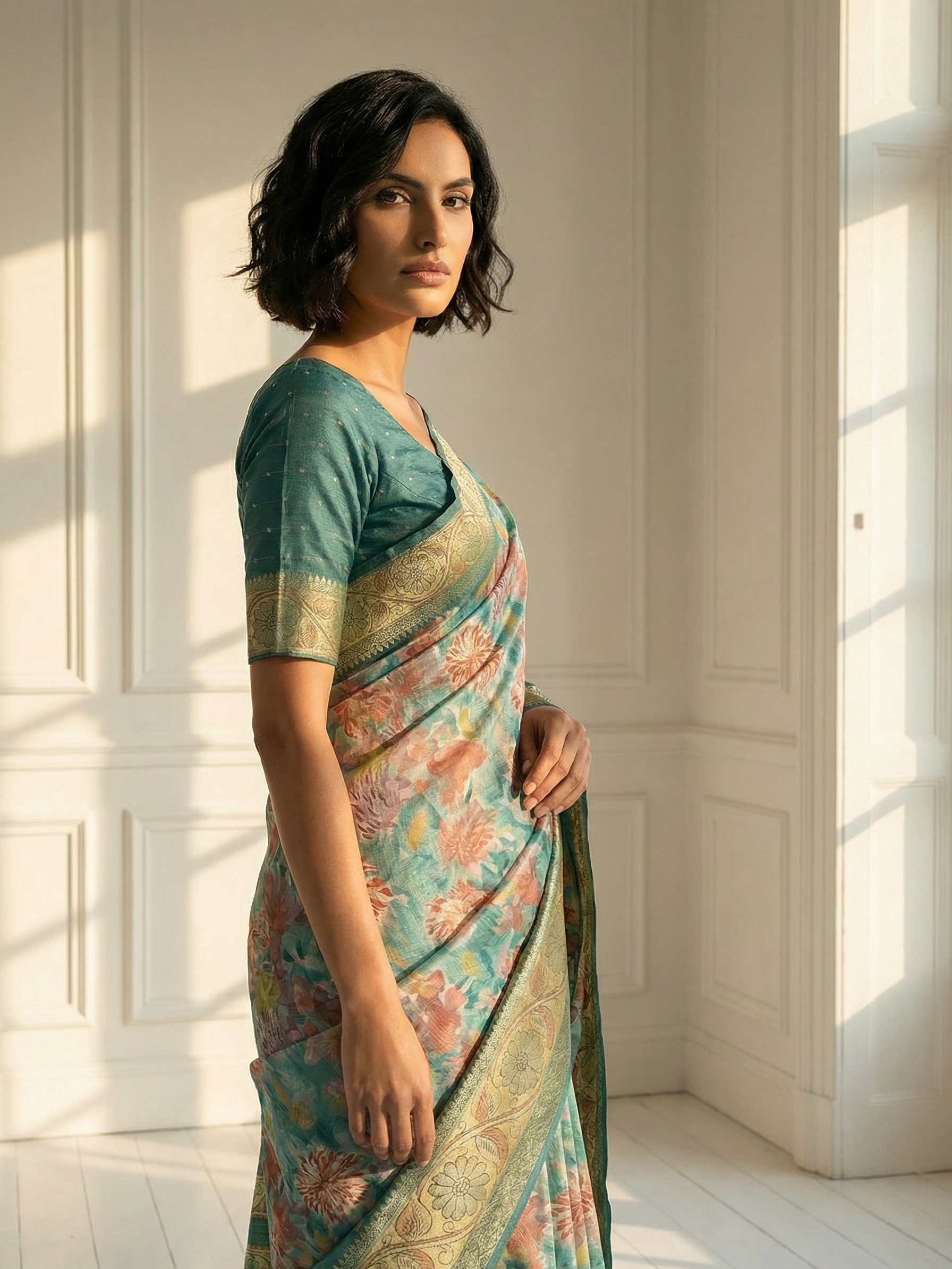 Nikita Floral Dola Silk Saree